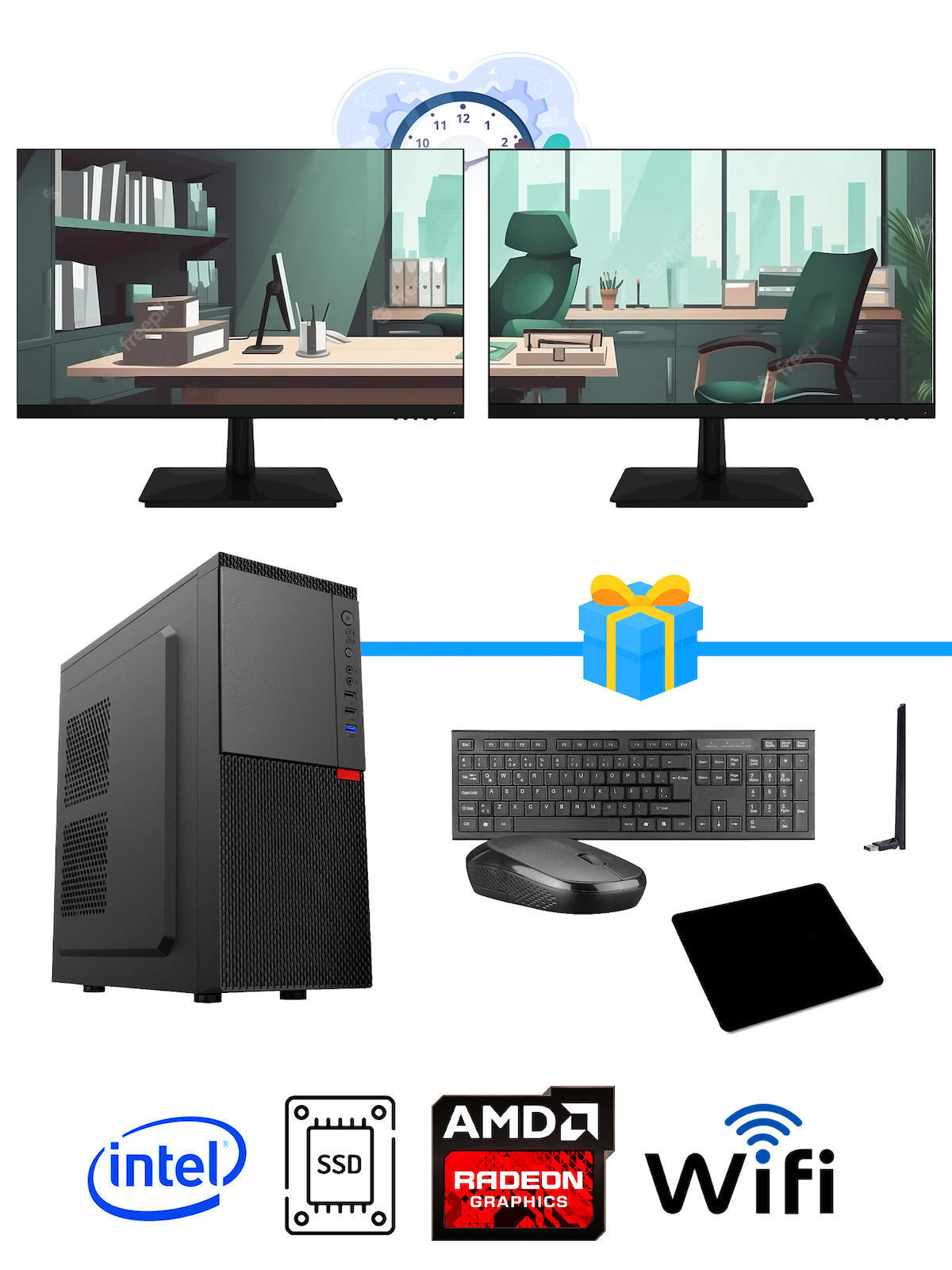 Ramtech Workforce OF710-344 Harici Radeon R5 230 Ekran Kartlı AMD Ryzen 9 i7-10700F 8 GB Ram DDR4 256 GB SSD Mid Tower
FreeDos Masaüstü Bilgisayar