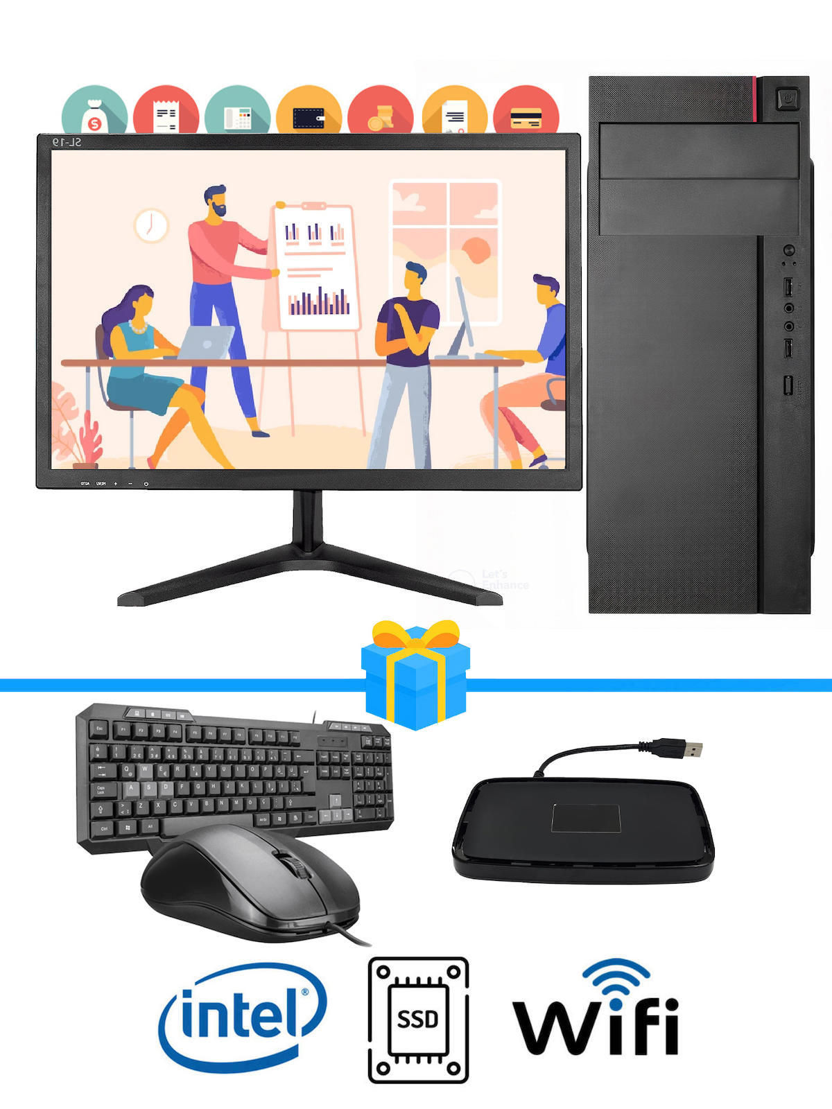 Ramtech Workforce WF229 AMD Ryzen 9 i3-2100 16 GB Ram DDR3 128 GB SSD Mid Tower
 FreeDos Masaüstü Bilgisayar