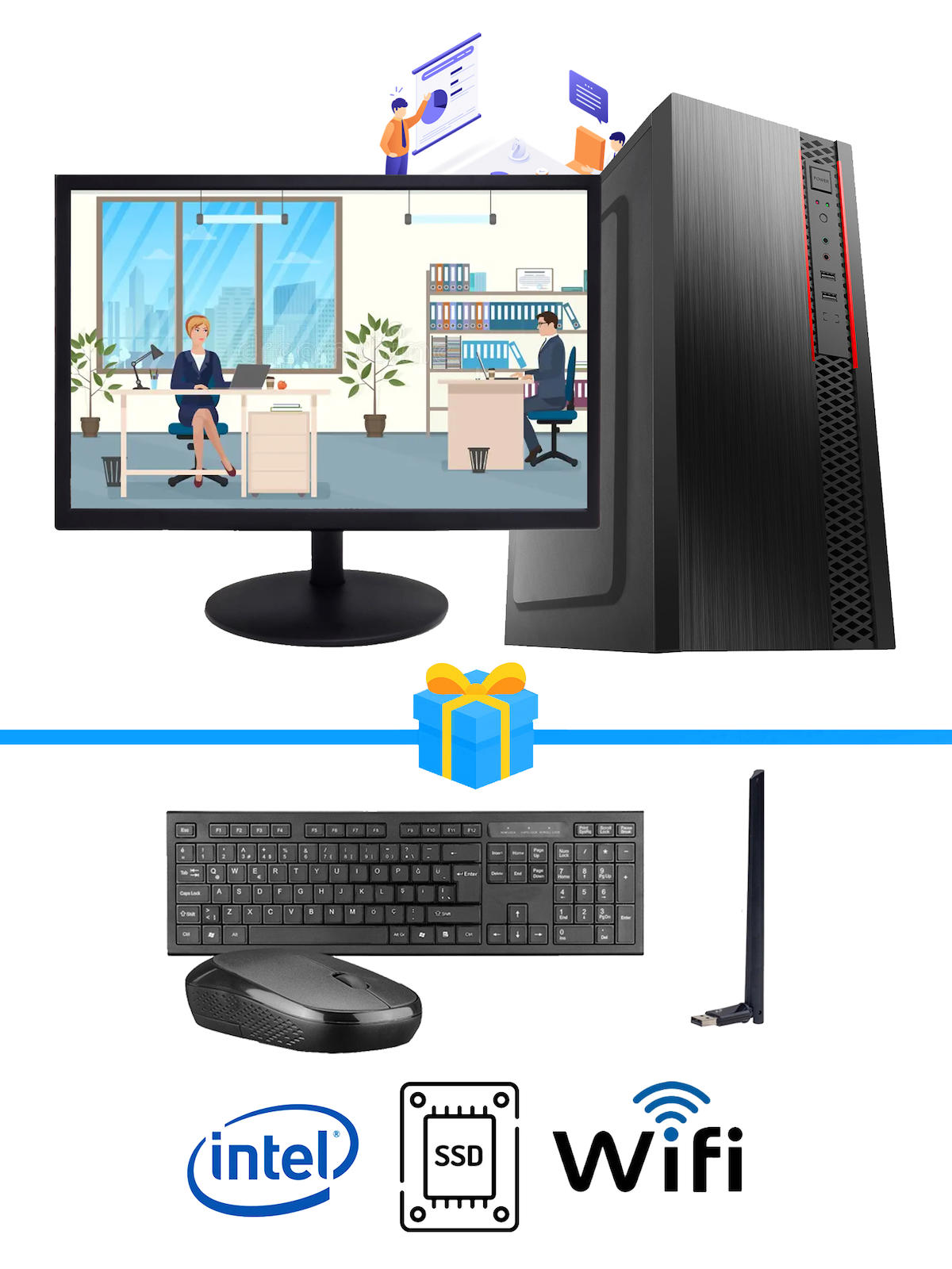 Ramtech Workforce Paylaşımlı AMD Ryzen 7 2600 16 GB Ram DDR3 250 GB SSD Mid Tower
FreeDos Masaüstü Bilgisayar
