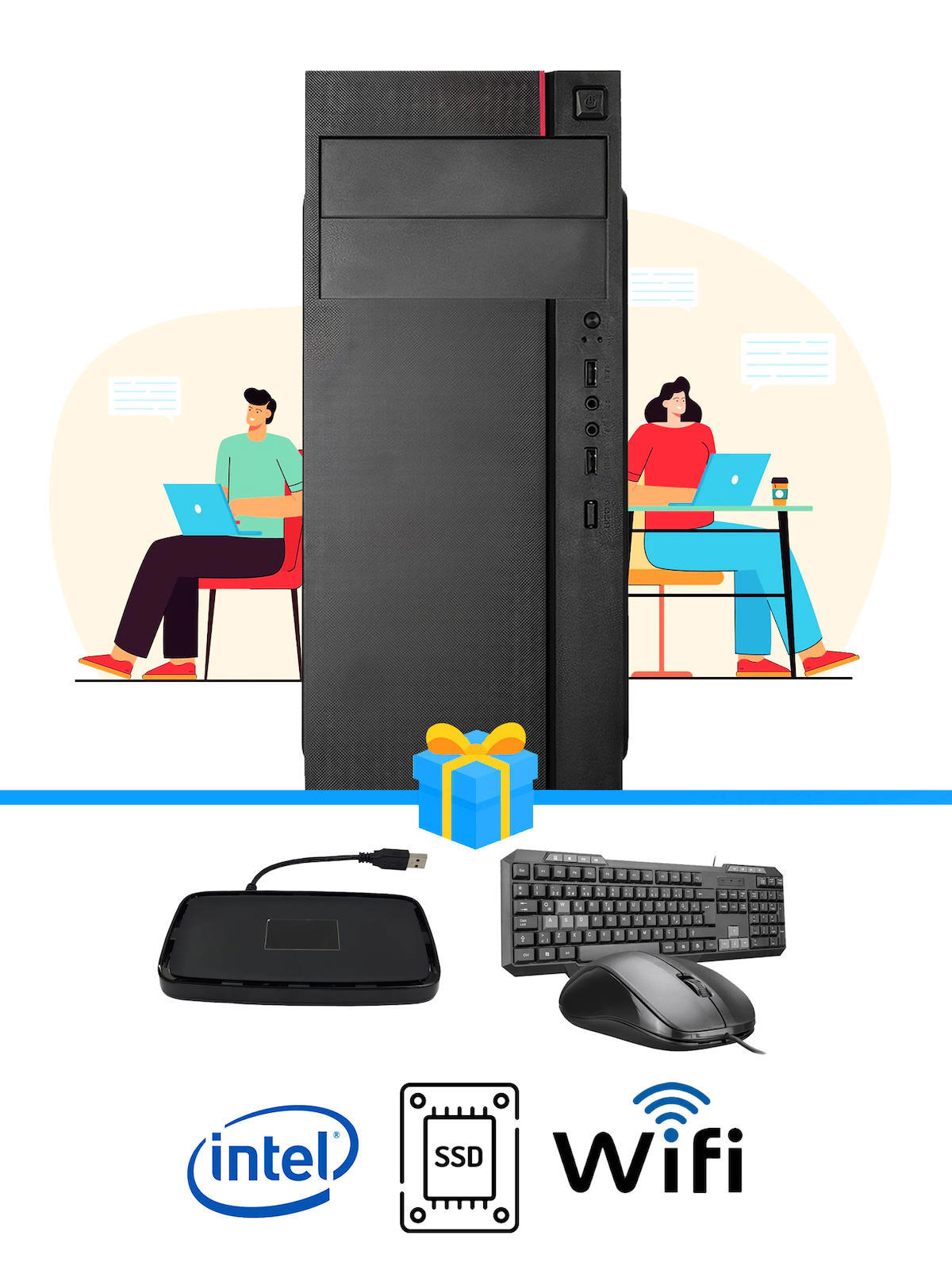 Ramtech Workforce WF259 AMD Ryzen 9 i3 3240 16 GB Ram DDR3 128 GB SSD Mid Tower
 FreeDos Masaüstü Bilgisayar