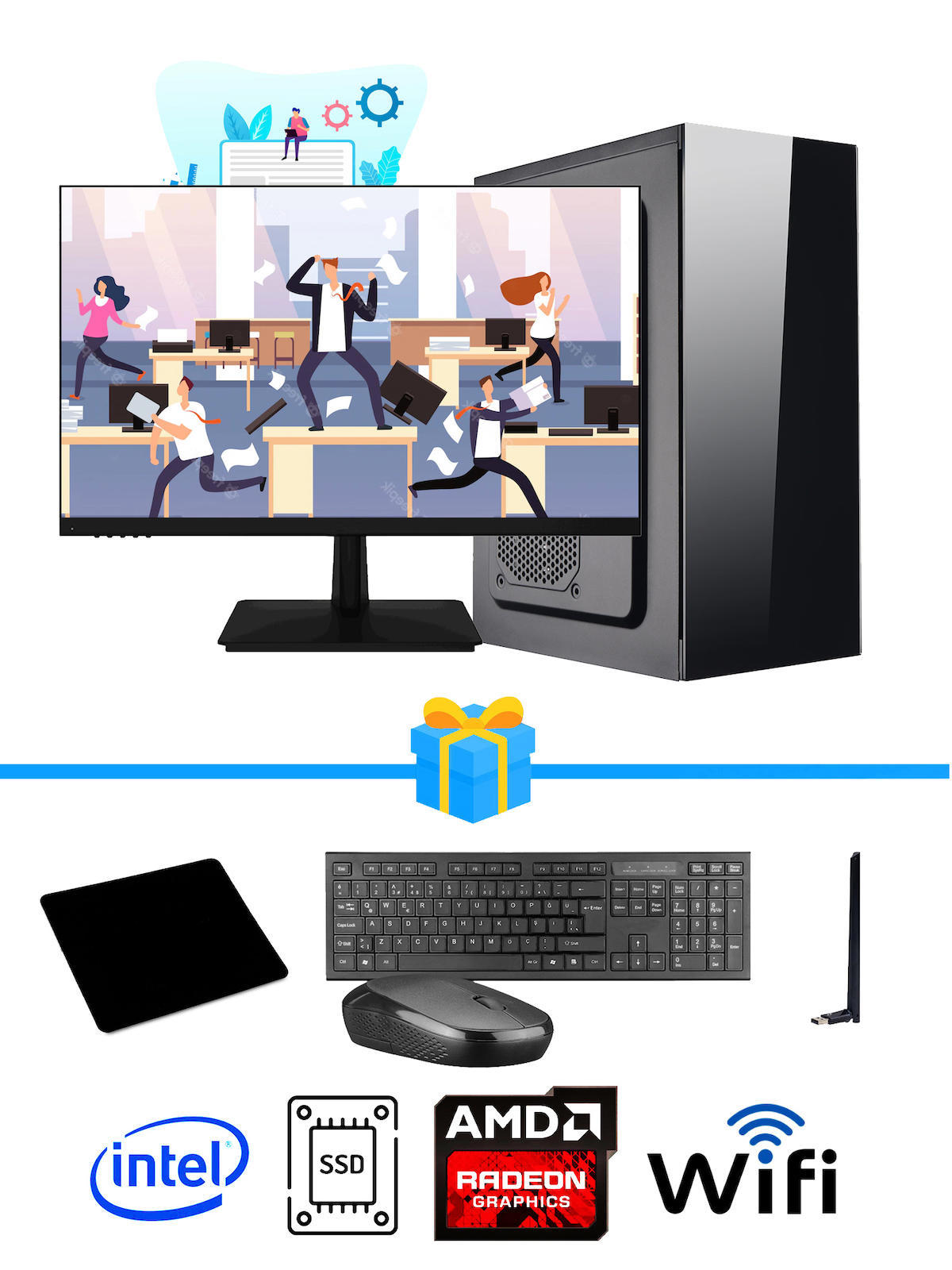 Ramtech Workforce OF710-311 Harici Radeon R5 230 Ekran Kartlı AMD Ryzen 9 i7-10700F 16 GB Ram DDR4 256 GB SSD Mid Tower
FreeDos Masaüstü Bilgisayar