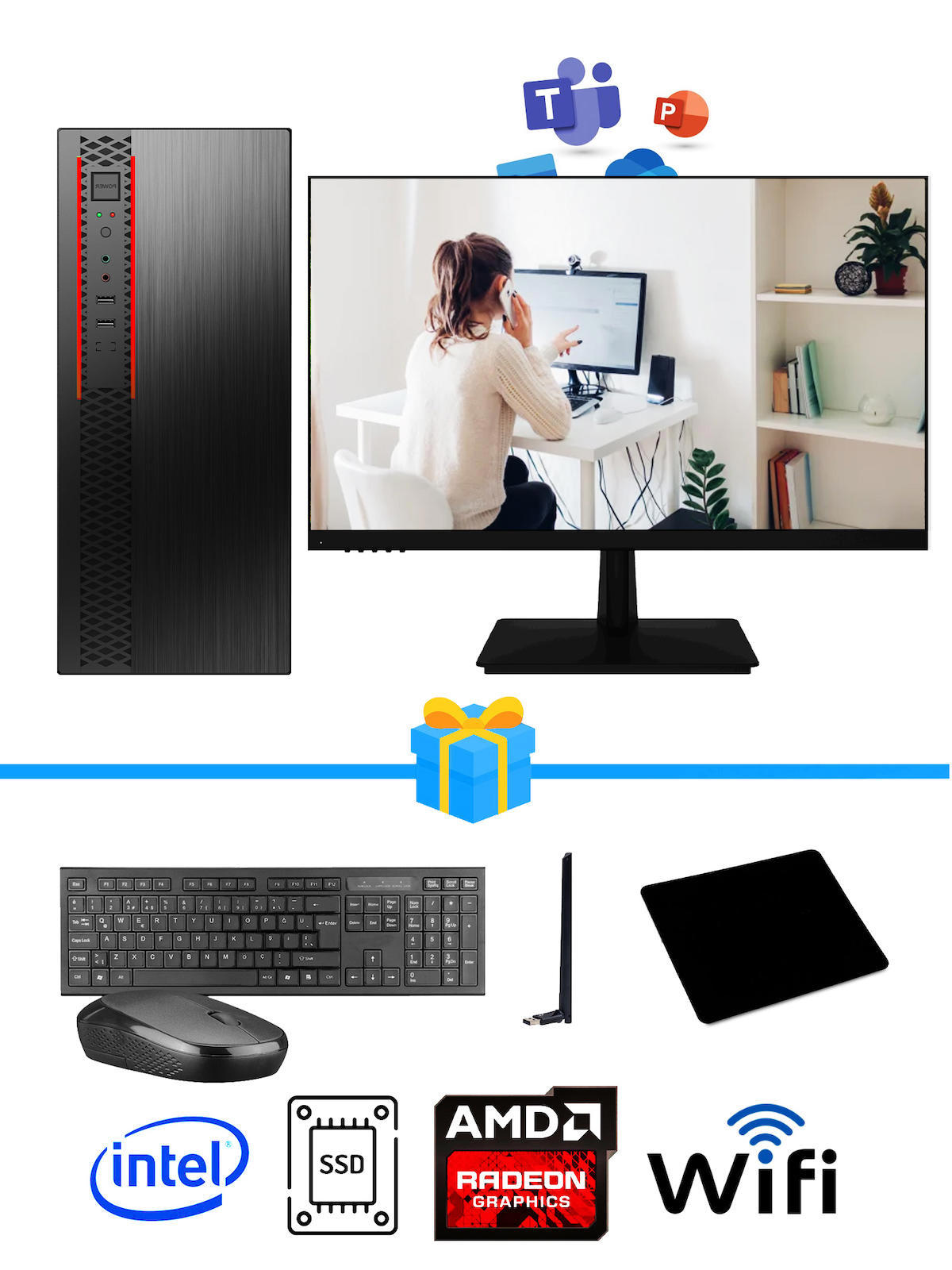 Ramtech Workforce OF510-070 Harici Radeon R5 230 Ekran Kartlı AMD Ryzen 9 i5 10400F 16 GB Ram DDR4 128 GB SSD Mid Tower
FreeDos Masaüstü Bilgisayar