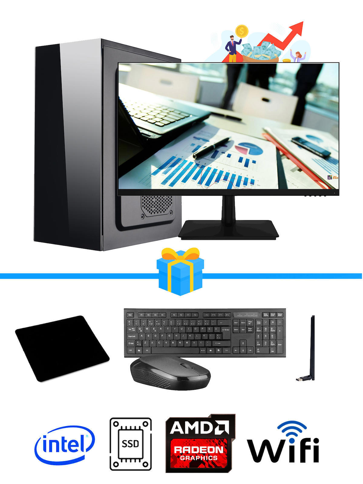 Ramtech Workforce OF710-323 Harici Radeon R5 230 Ekran Kartlı AMD Ryzen 9 i7-10700F 16 GB Ram DDR4 256 GB SSD Mid Tower
FreeDos Masaüstü Bilgisayar