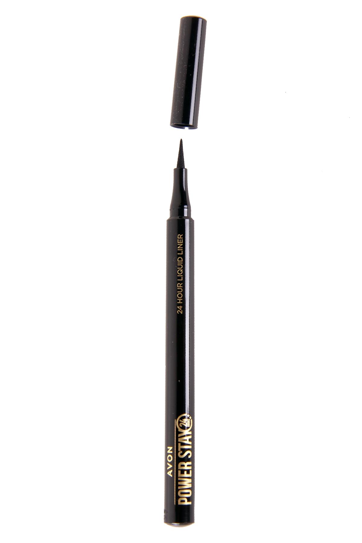 Avon Power Stay Likit Liner Suya Dayanıklı Mat Siyah Kalıcı Likit Eyeliner