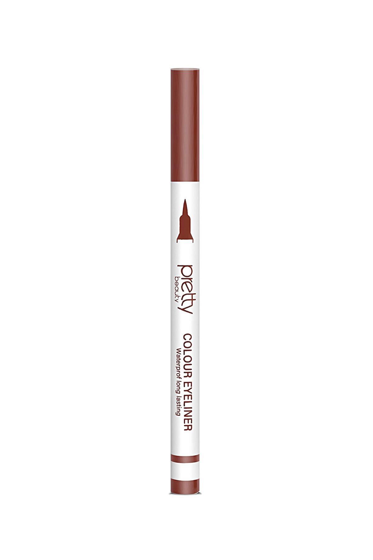 Pretty Beauty Suya Dayanıklı Mat Kiremit Kalem Eyeliner