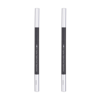Miniso Çift Taraflı Mat 04 Açık Kahverengi Kalem Eyeliner + Kaş Kalemi + Kaş Fırçası