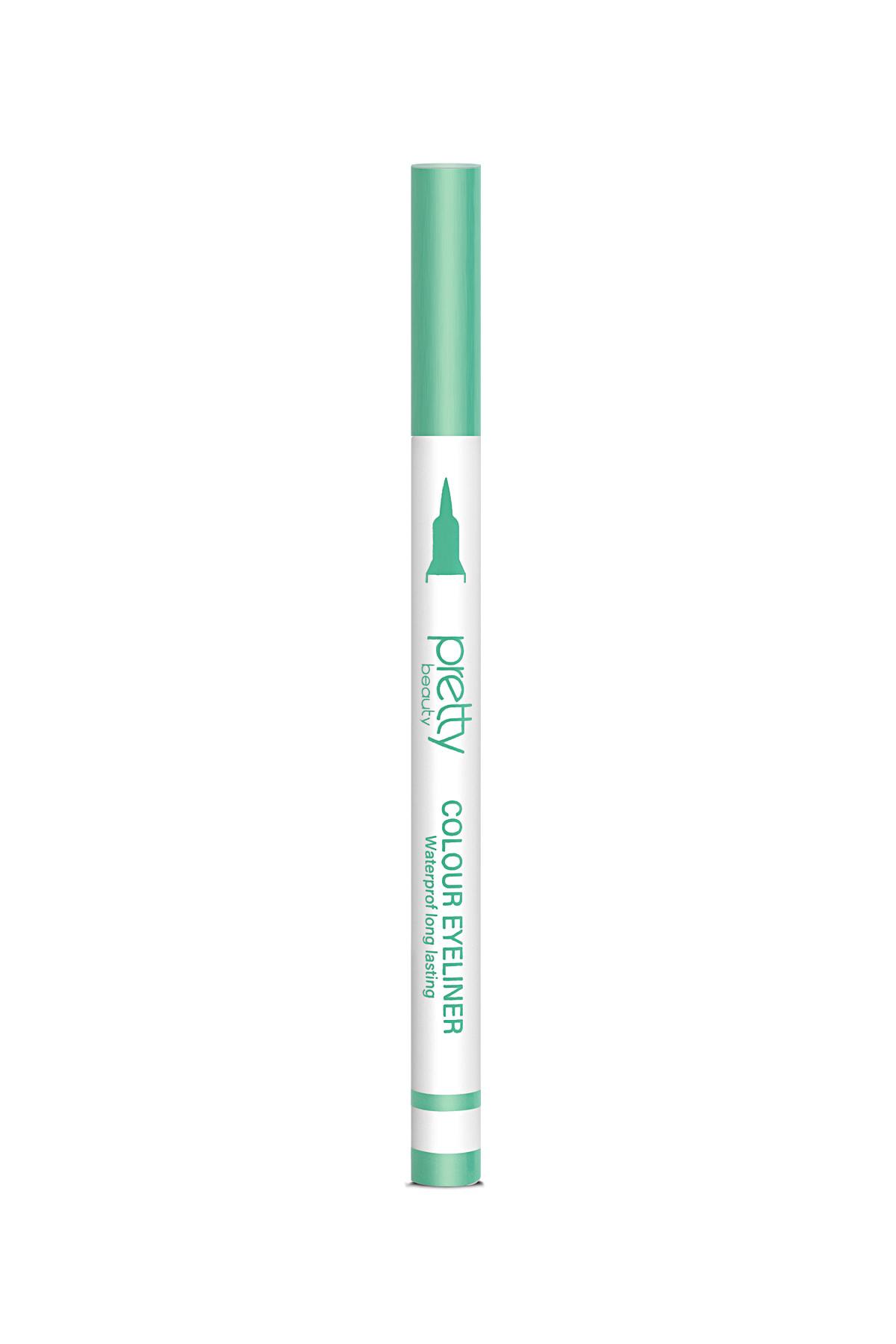 Pretty Beauty Suya Dayanıklı Mat Açık Yeşil Likit Eyeliner