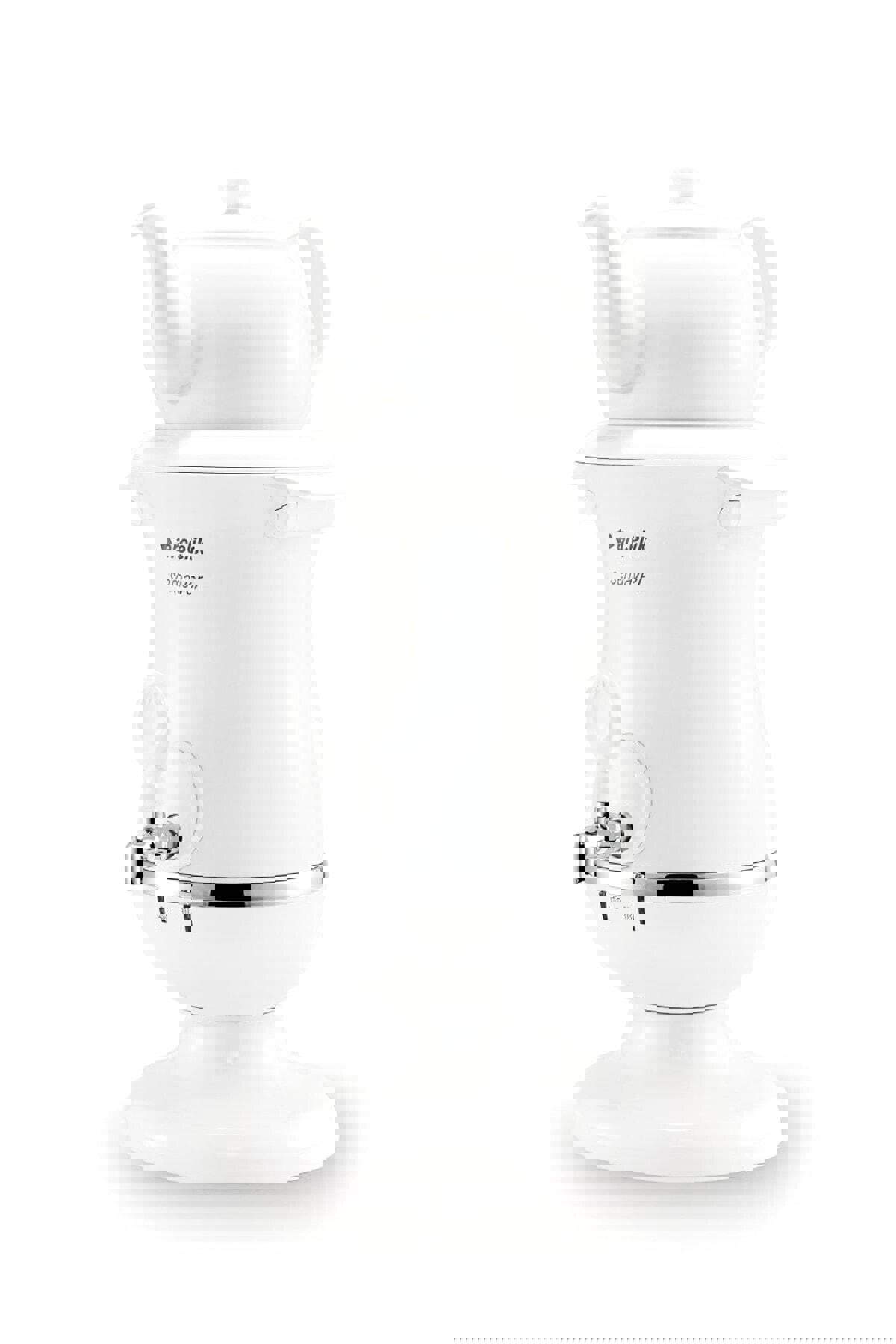 Arçelik K 3285 P Otomatik Porselen Demlikli 1800 W Işıklı Plastik Beyaz Çay Makinesi