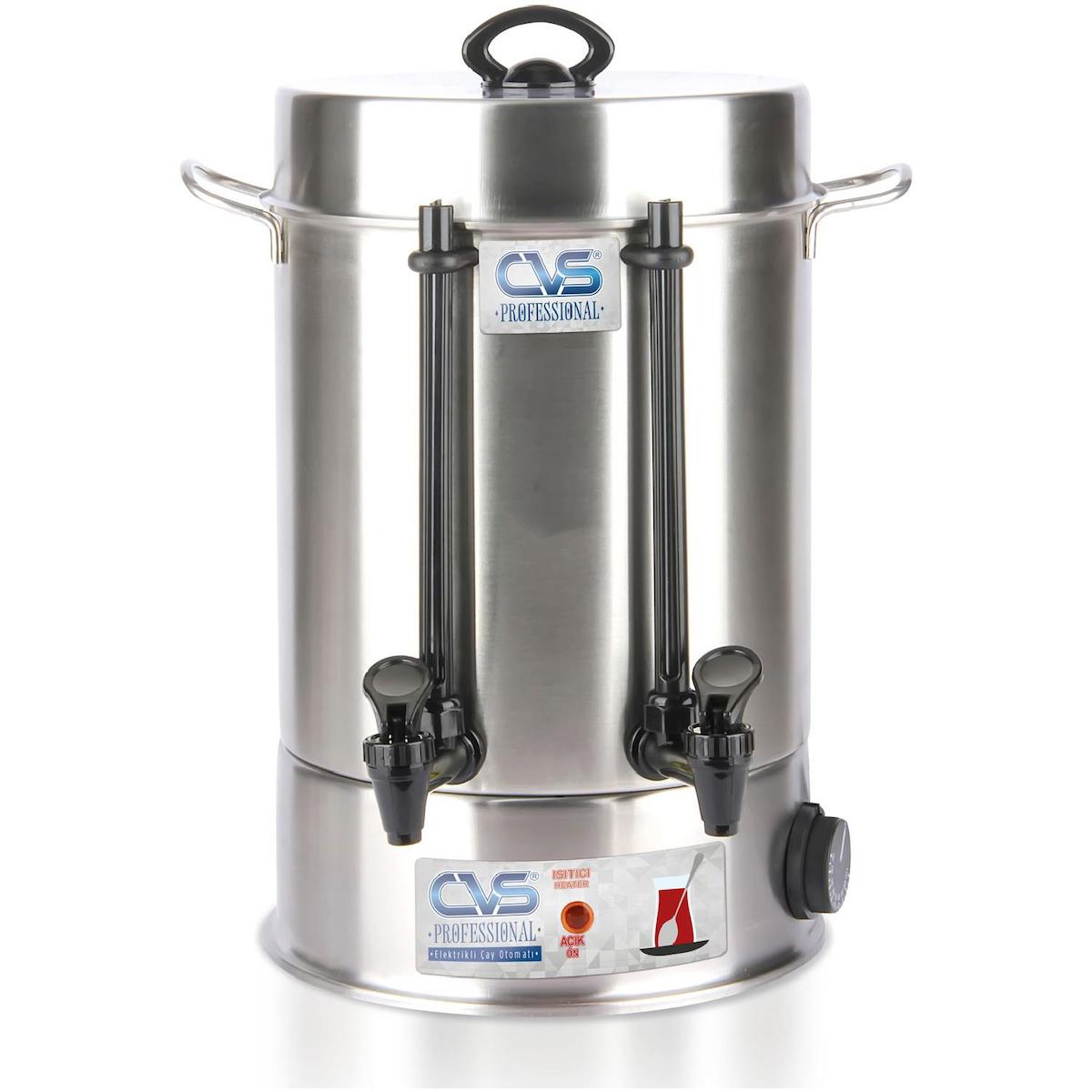 Cvs DN 91110 Otomatik Paslanmaz Çelik Demlikli 2500 W Işıklı Paslanmaz Çelik Inox Çay Makinesi