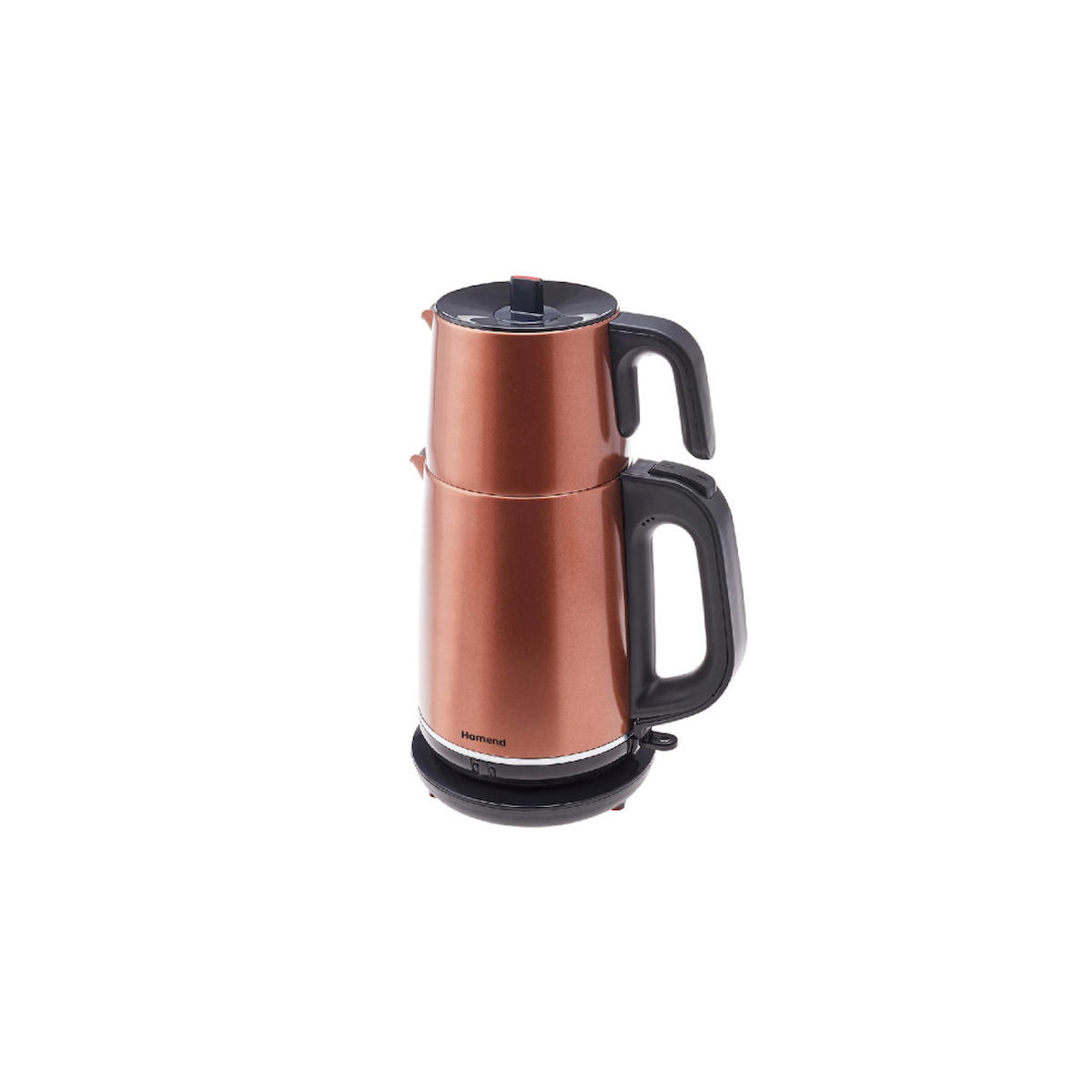 Homend 1780H Otomatik Paslanmaz Çelik Demlikli 2000 W Işıklı Paslanmaz Çelik Bronz Çay Makinesi