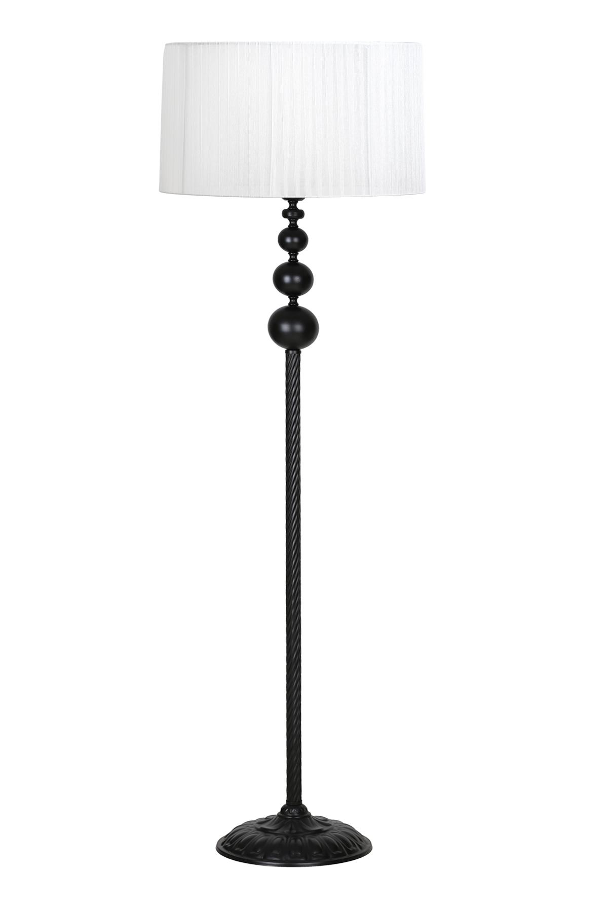Vinner Grasse Modern Tekli Metal Tek Ayaklı Silindir Lambader Beyaz