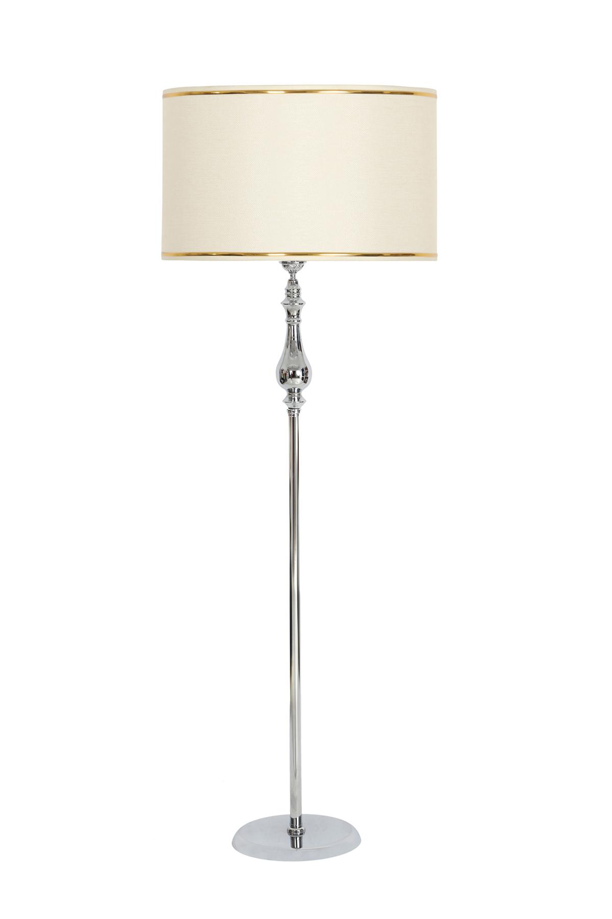 Vinner Solid Modern Tekli Metal Tek Ayaklı Silindir Lambader Bej