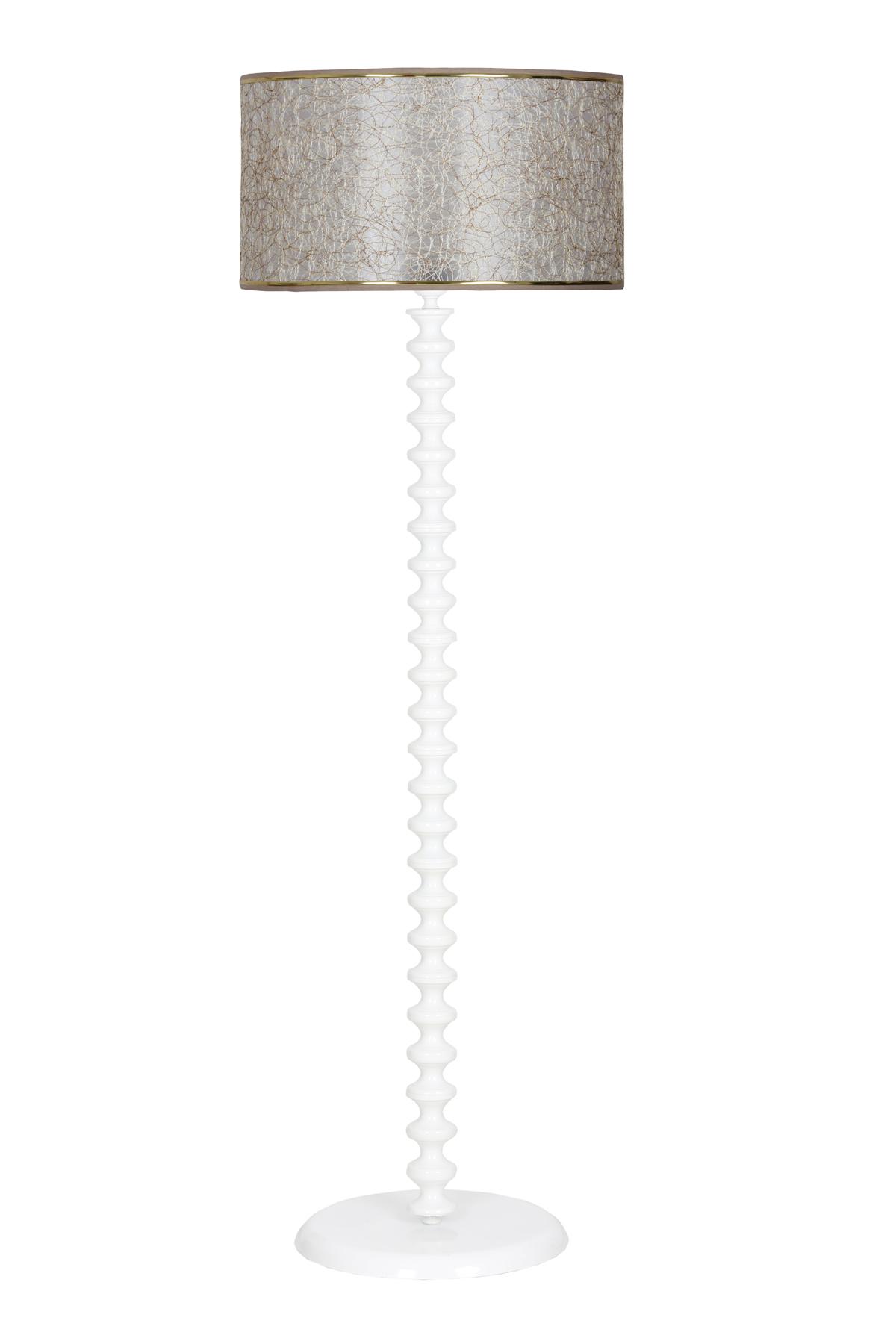 Vinner Jasmine Series LM-5804 Modern Tekli Metal Tek Ayaklı Silindir Lambader Gri