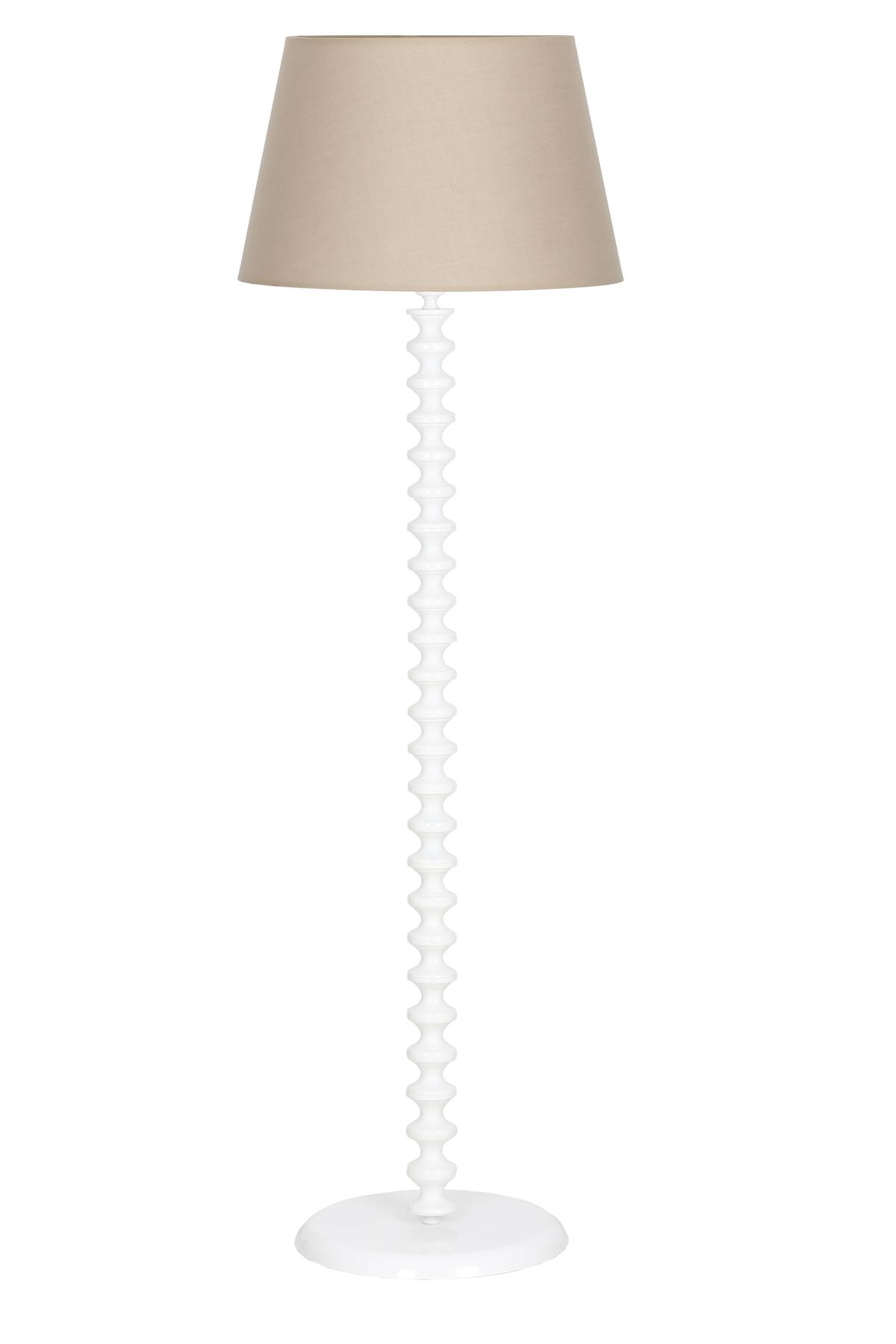 Vinner Jasmine Series LM-5804 Modern Tekli Metal Tek Ayaklı Şapka Lambader Krem