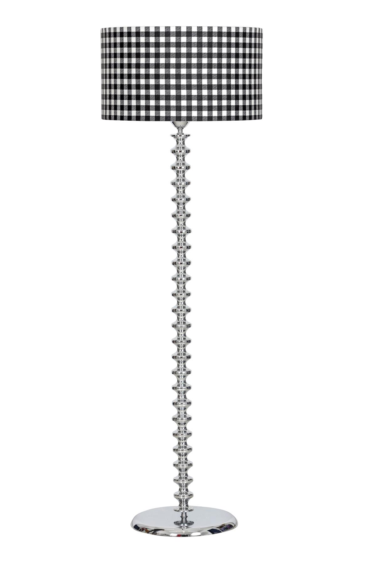 Vinner Jasmine Series LM-5803 Modern Tekli Metal Tek Ayaklı Silindir Lambader Beyaz - Siyah