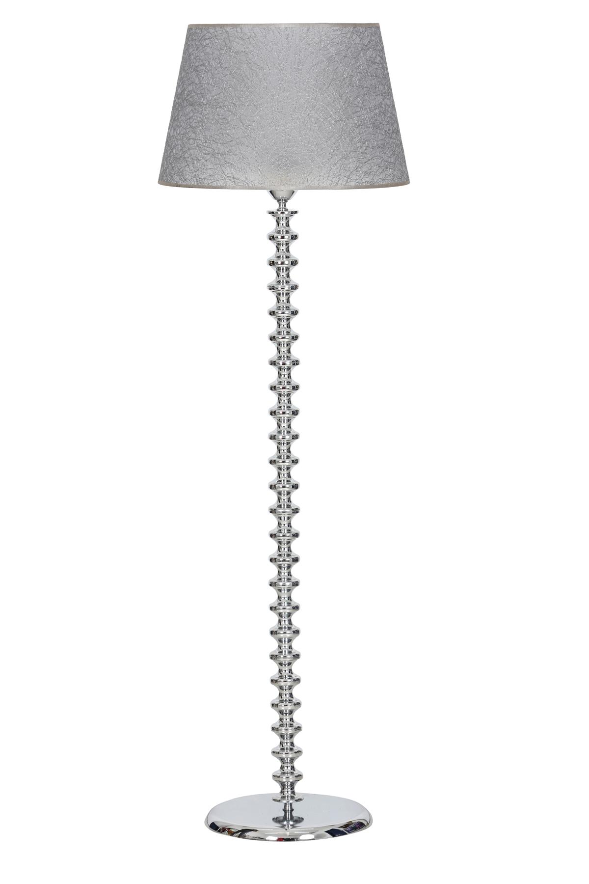 Vinner Jasmine Series LM-5803 Modern Tekli Metal Tek Ayaklı Şapka Lambader Kırçıllı Gri