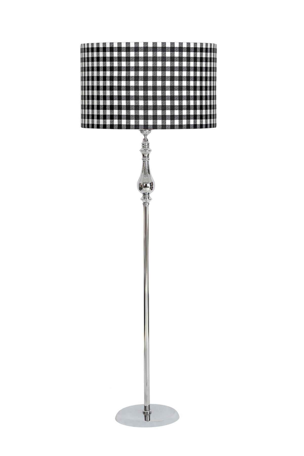 Vinner Solid Modern Tekli Metal Tek Ayaklı Silindir Lambader Beyaz - Siyah