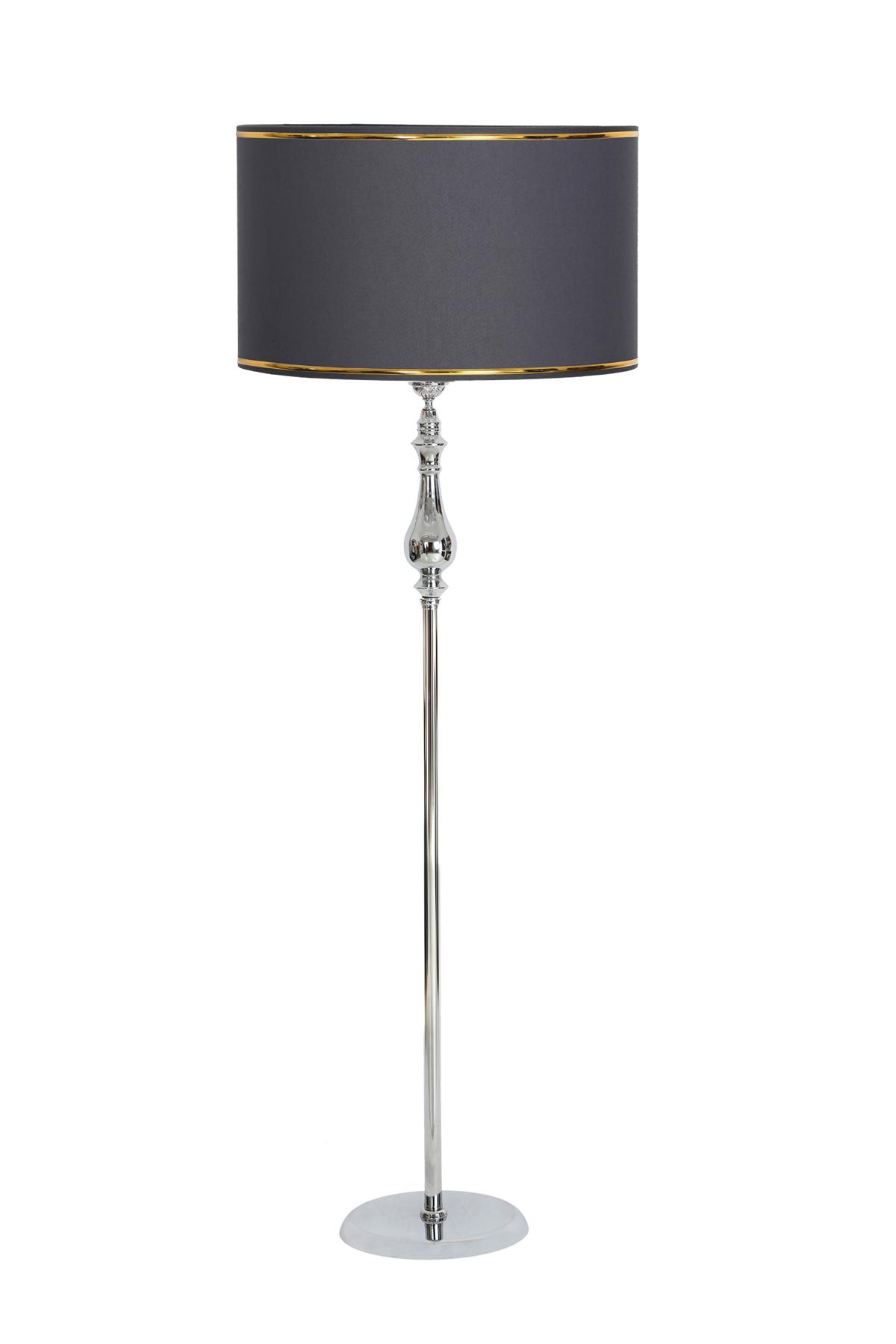 Vinner Solid Modern Tekli Metal Tek Ayaklı Silindir Lambader Siyah