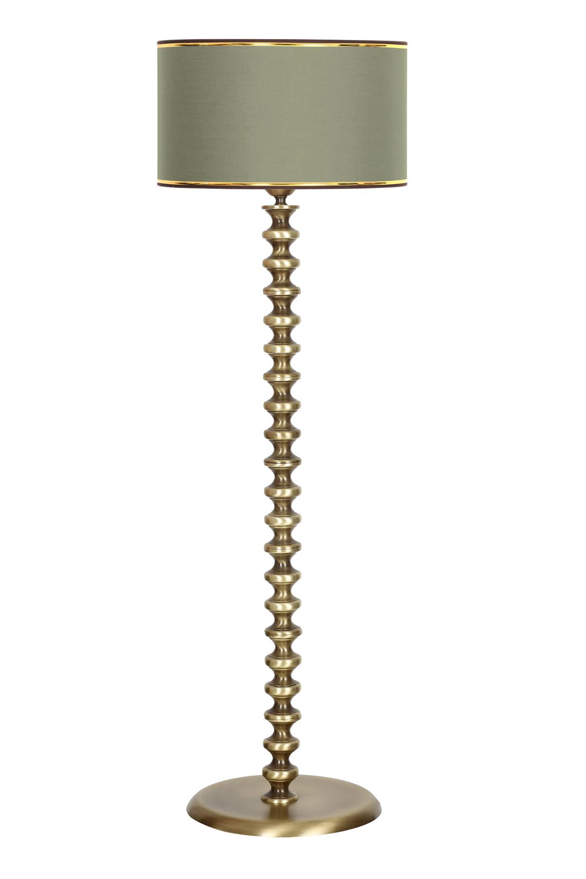 Vinner Jasmine Series 5802 Eskitme Tekli Metal Tek Ayaklı Silindir Lambader Yeşil