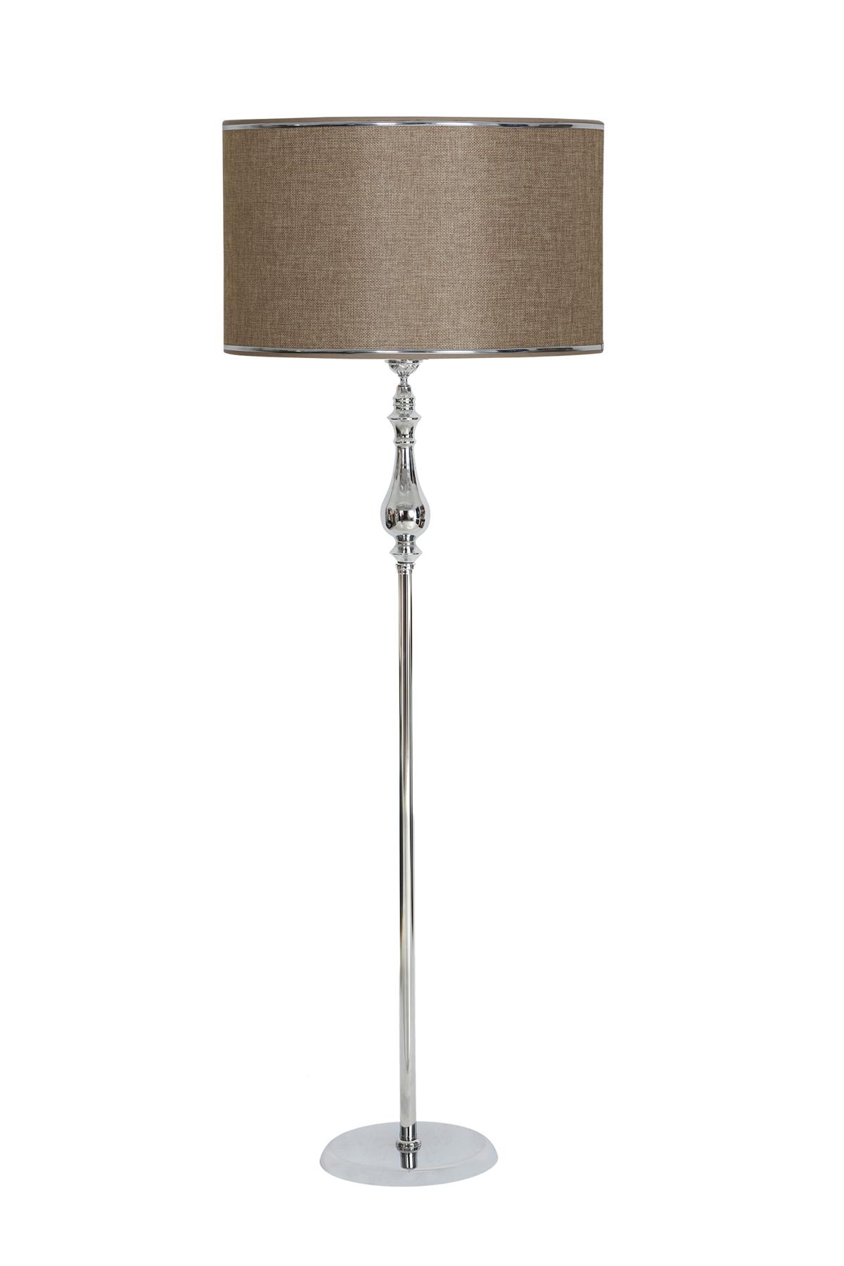 Vinner Solid Modern Tekli Metal Tek Ayaklı Silindir Lambader Kahverengi