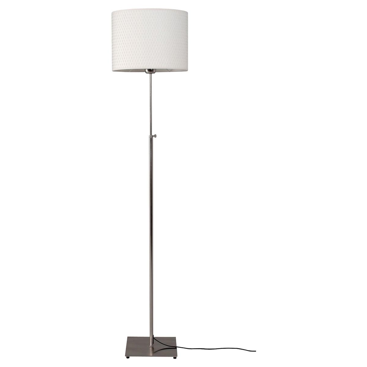 Hobiceyiz Retro Tekli Metal Tek Ayaklı Silindir Lambader Beyaz