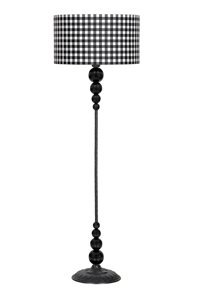 Vinner Caracas Modern Tekli Metal Tek Ayaklı Silindir Lambader Beyaz - Siyah