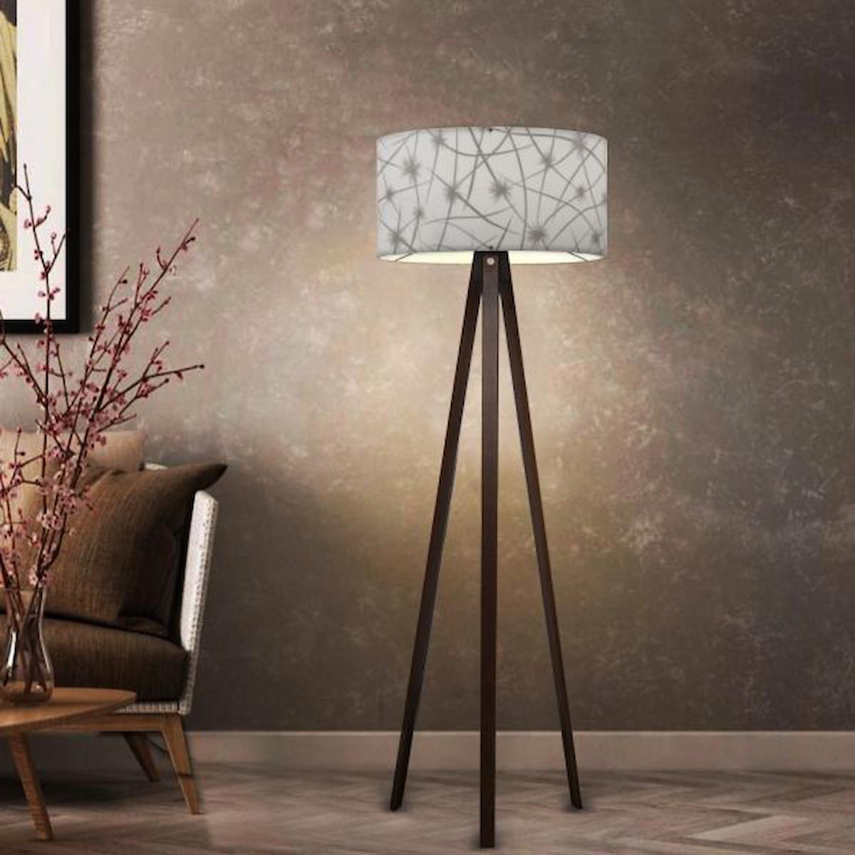 HOMİNG Retro Tekli Metal Tek Ayaklı Silindir Lambader Çok Renkli
