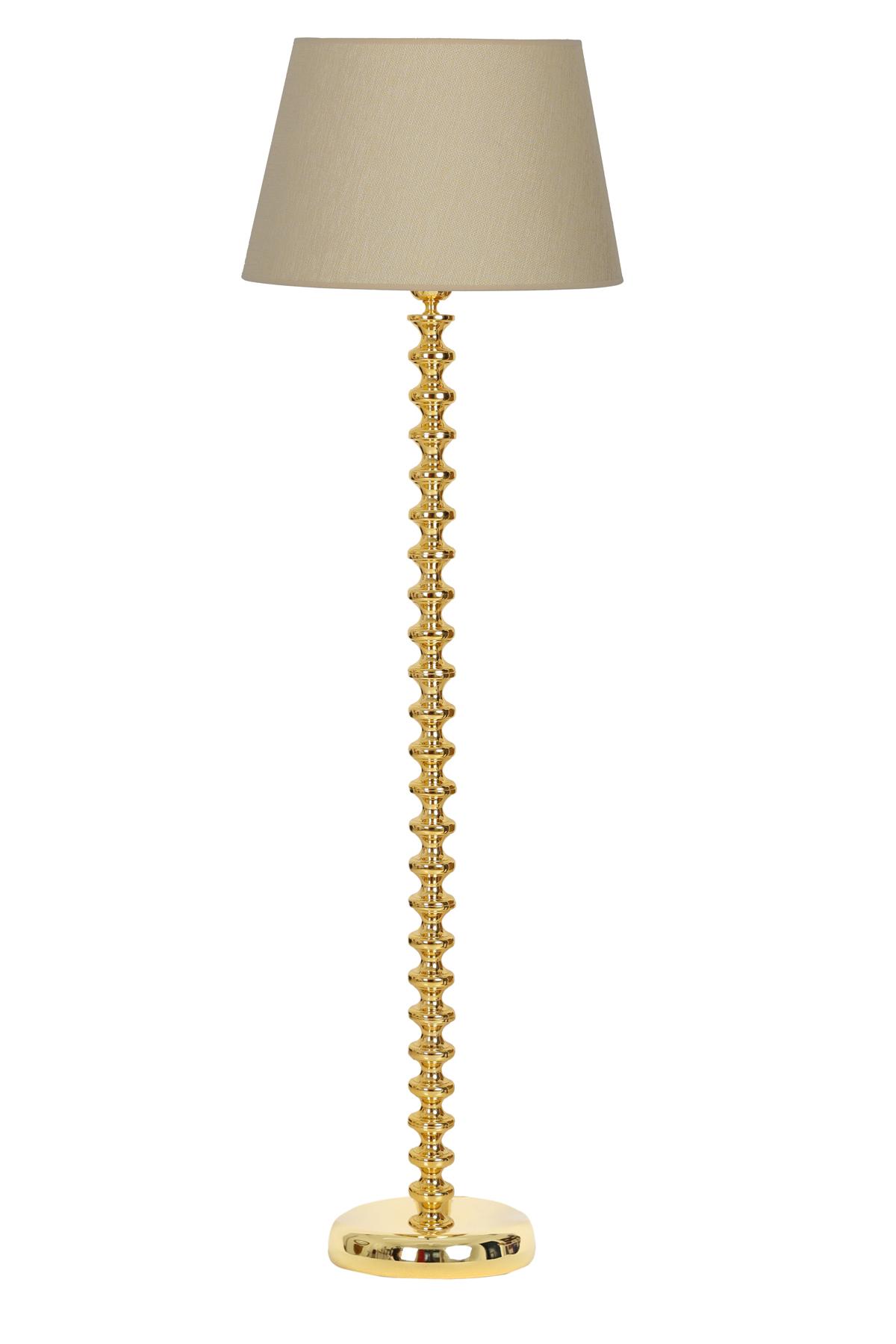 Vinner Jasmine Series 5802 Modern Tekli Metal Tek Ayaklı Şapka Lambader Bej