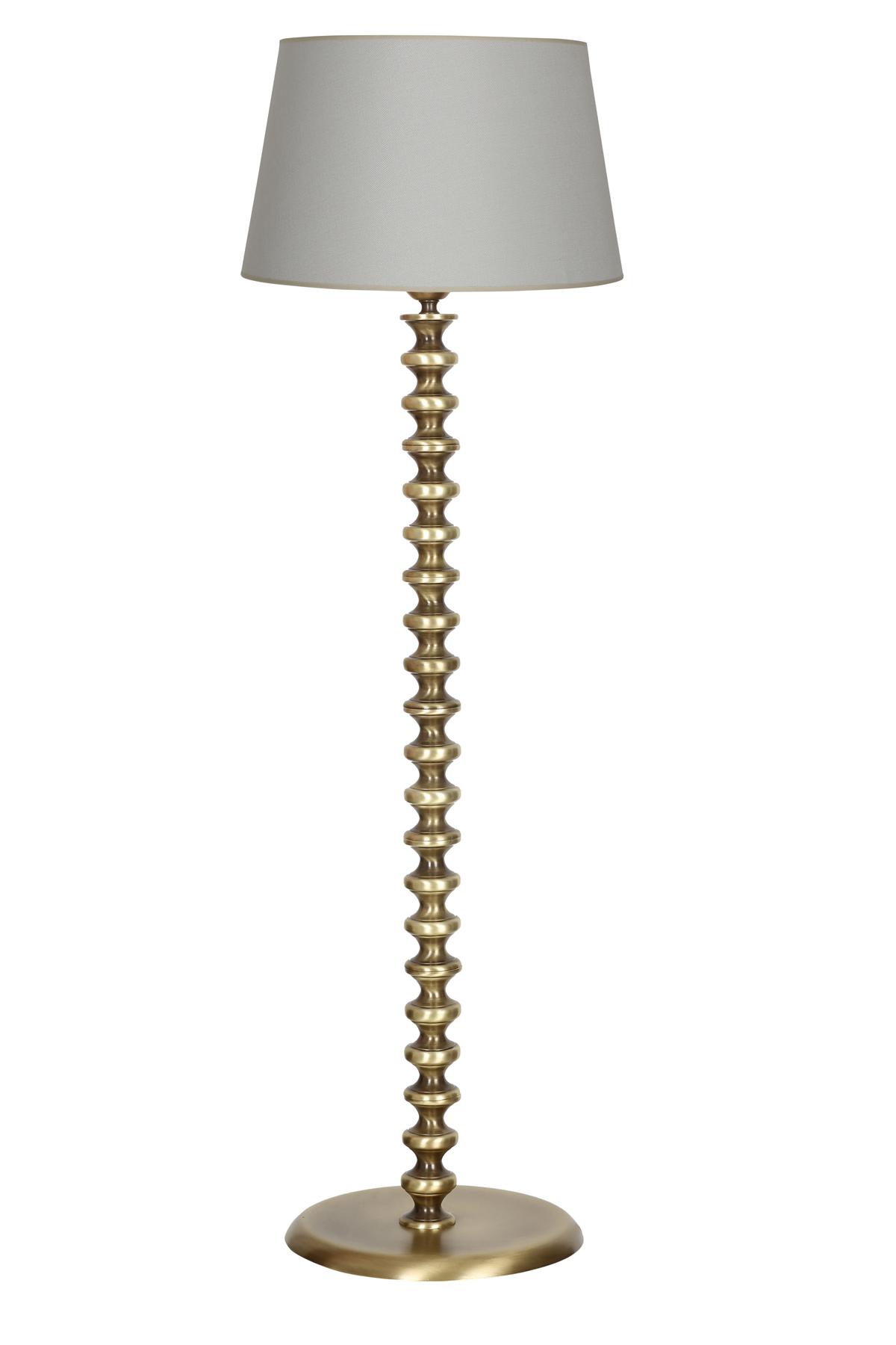 Vinner Jasmine Series 5802 Eskitme Tekli Metal Tek Ayaklı Şapka Lambader Krem