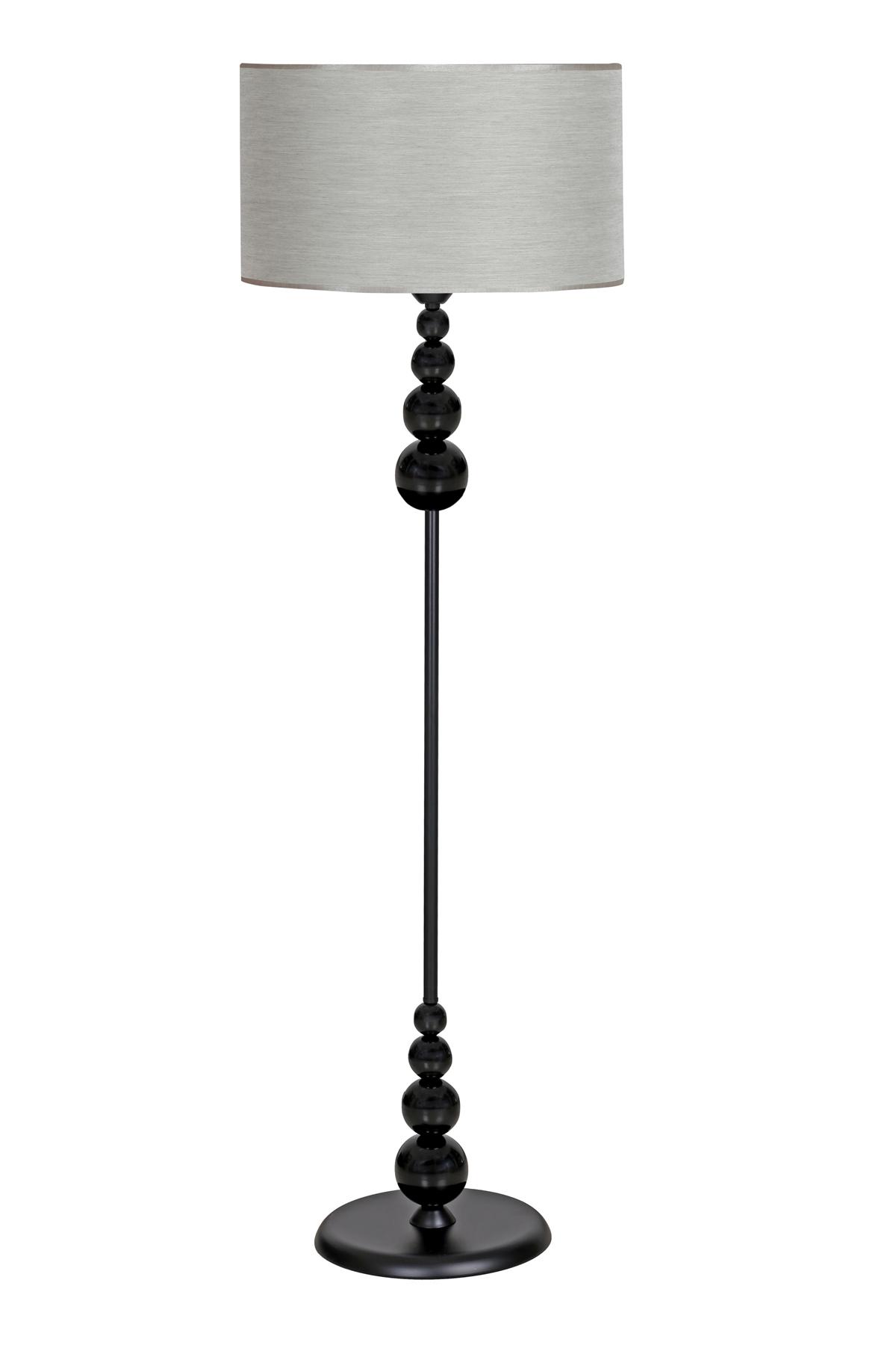 Vinner Prag Modern Tekli Metal Tek Ayaklı Silindir Lambader Gri