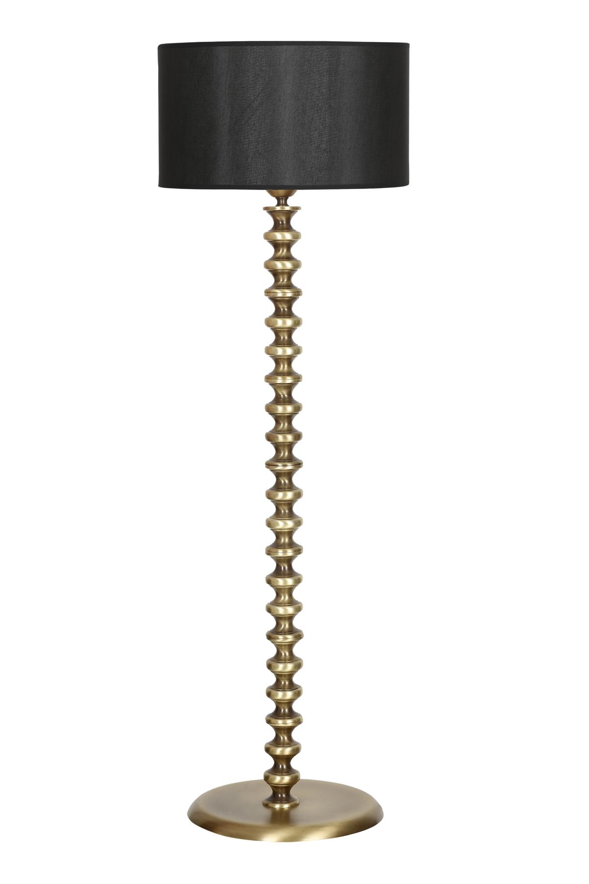 Vinner Jasmine Series 5802 Eskitme Tekli Metal Tek Ayaklı Silindir Lambader Siyah
