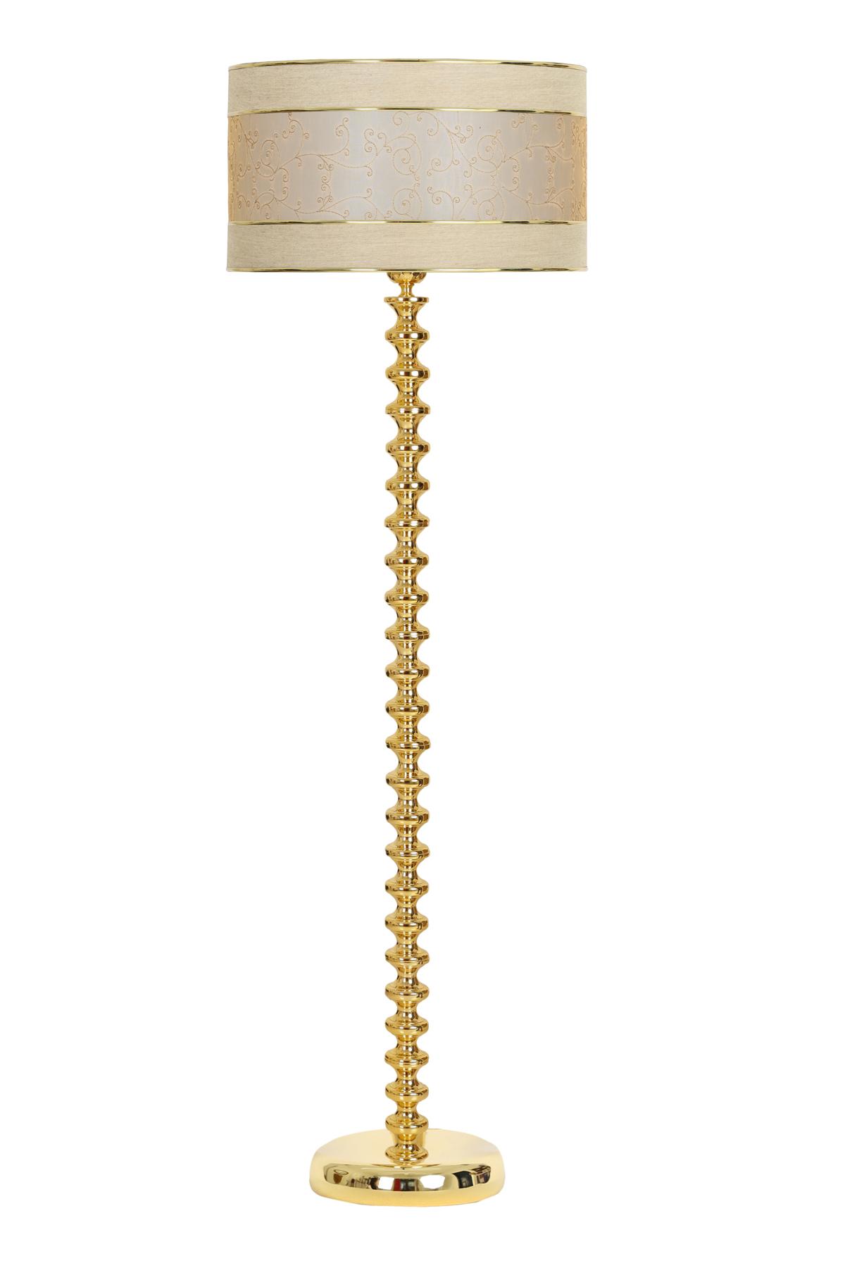 Vinner Jasmine Series 5802 Modern Tekli Metal Tek Ayaklı Silindir Lambader Vizon