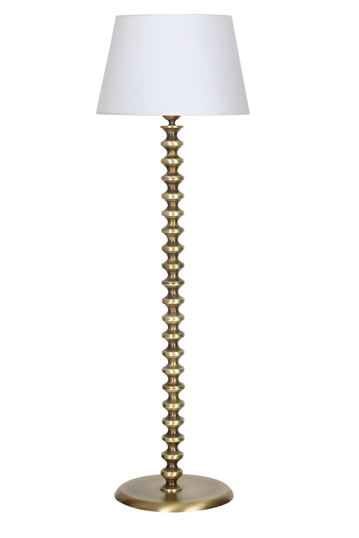 Vinner Jasmine Series 5802 Eskitme Tekli Metal Tek Ayaklı Şapka Lambader Beyaz