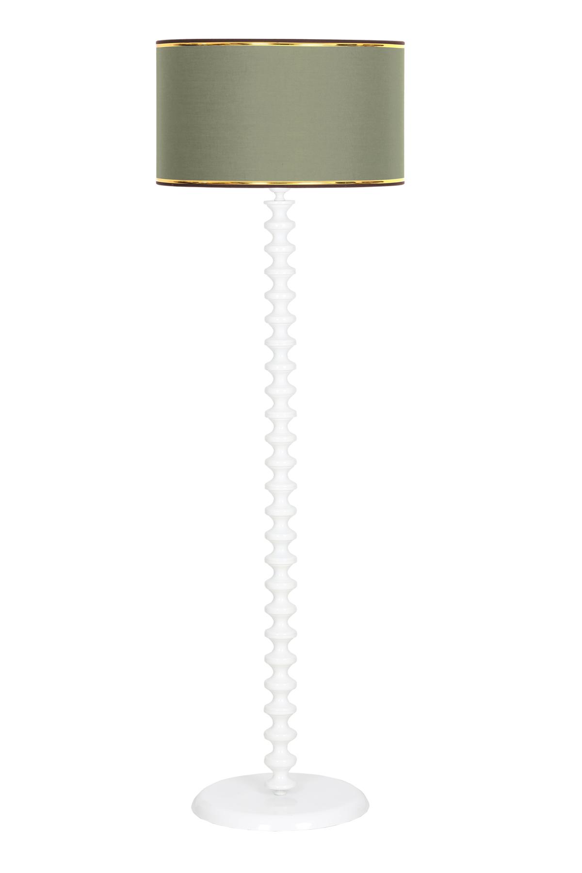 Vinner Jasmine Series LM-5804 Modern Tekli Metal Tek Ayaklı Silindir Lambader Haki