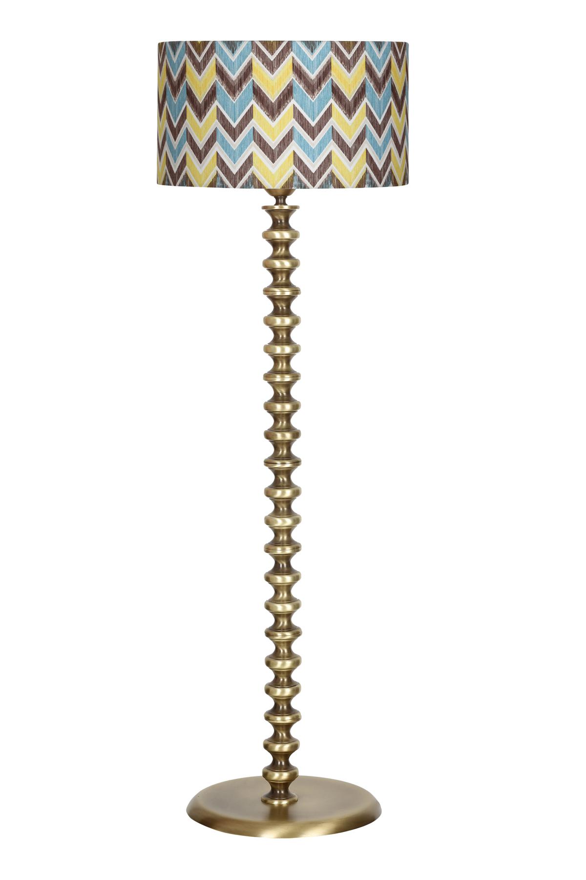 Vinner Jasmine Series 5802 Eskitme Tekli Metal Tek Ayaklı Silindir Lambader Çok Renkli
