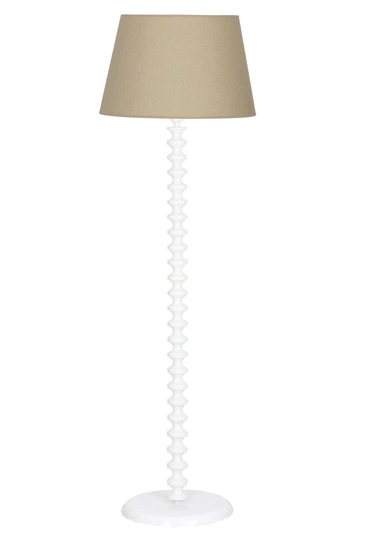 Vinner Jasmine Series LM-5804 Modern Tekli Metal Tek Ayaklı Şapka Lambader Bej