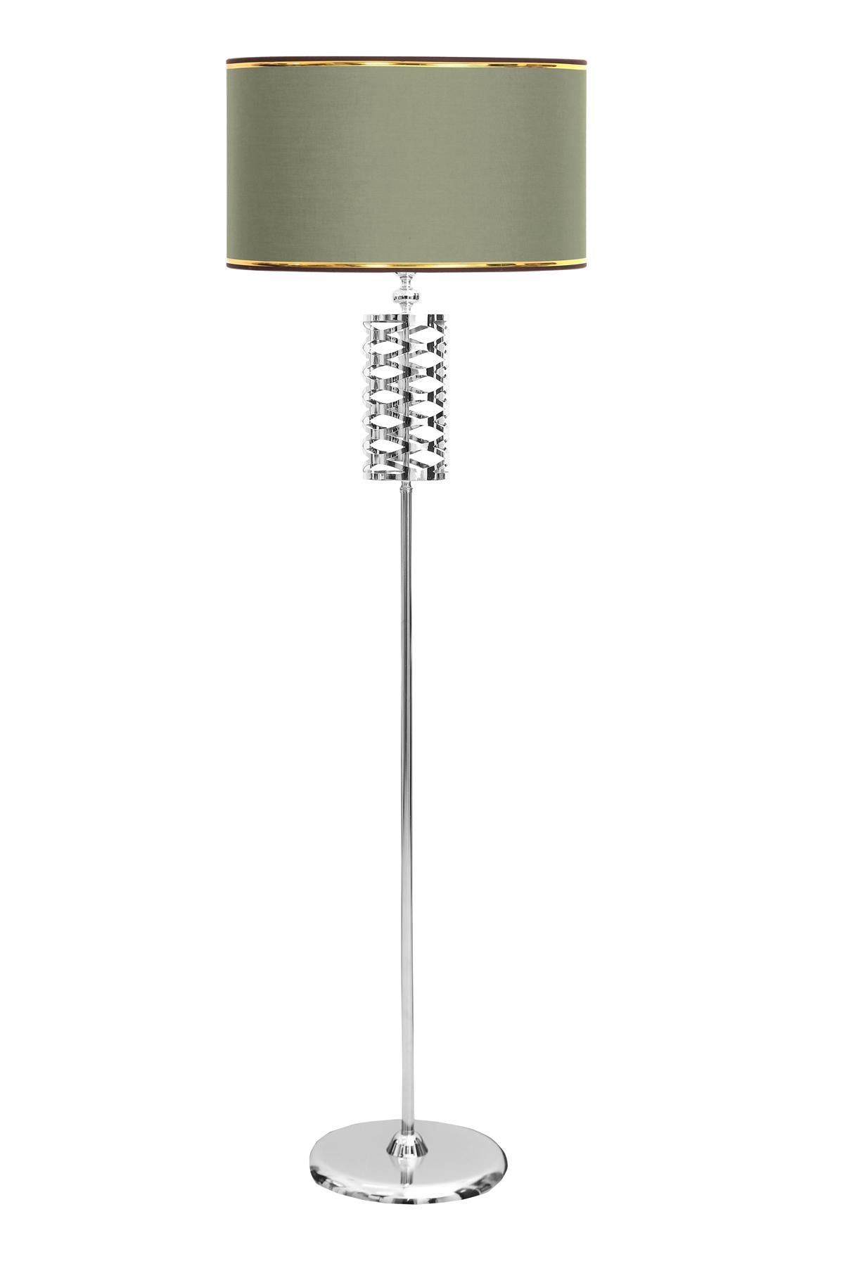 Vinner Laser 5706 Modern Tekli Metal Tek Ayaklı Silindir Lambader Haki