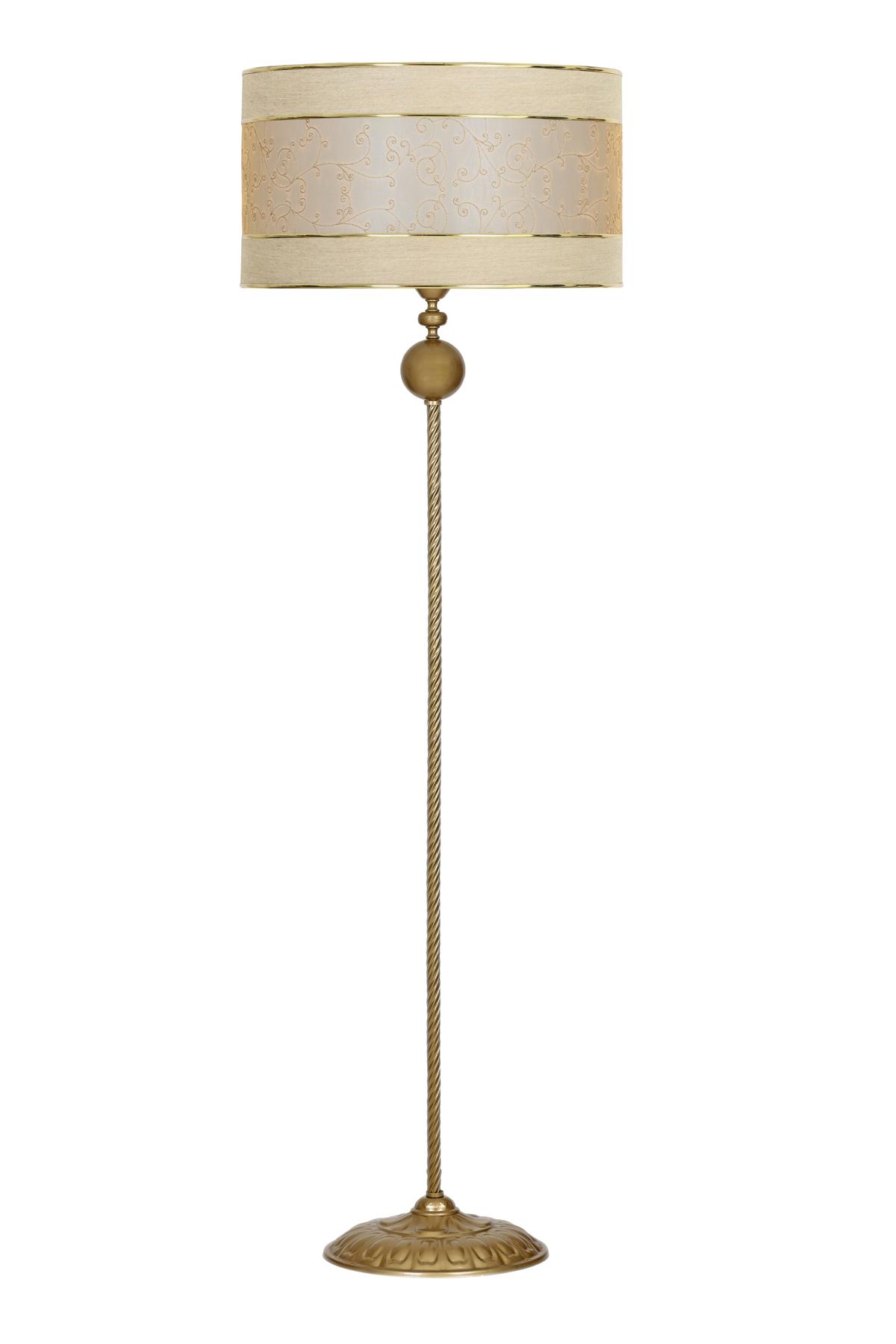 Vinner Ottowa Modern Tekli Metal Tek Ayaklı Silindir Lambader Bronz