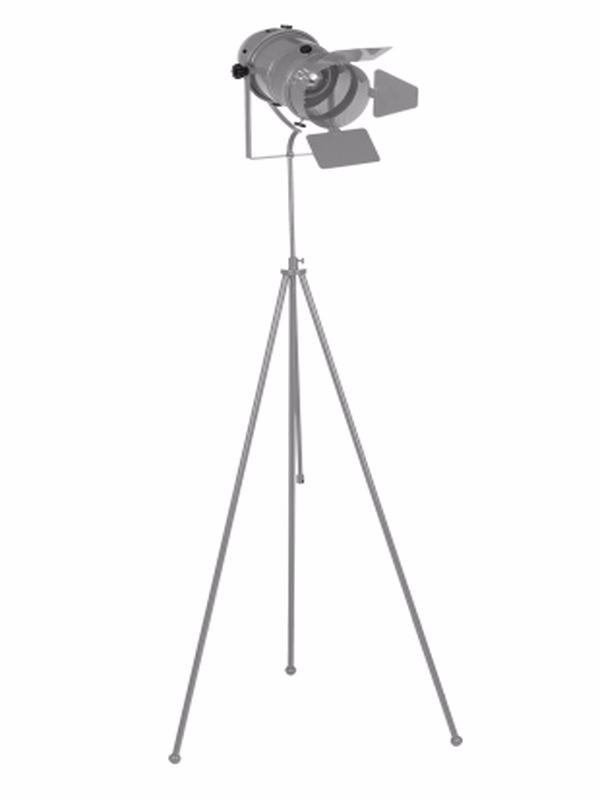 Vinner Styling Modern Tekli Metal 3 Ayaklı Tripod Lambader Antrasit