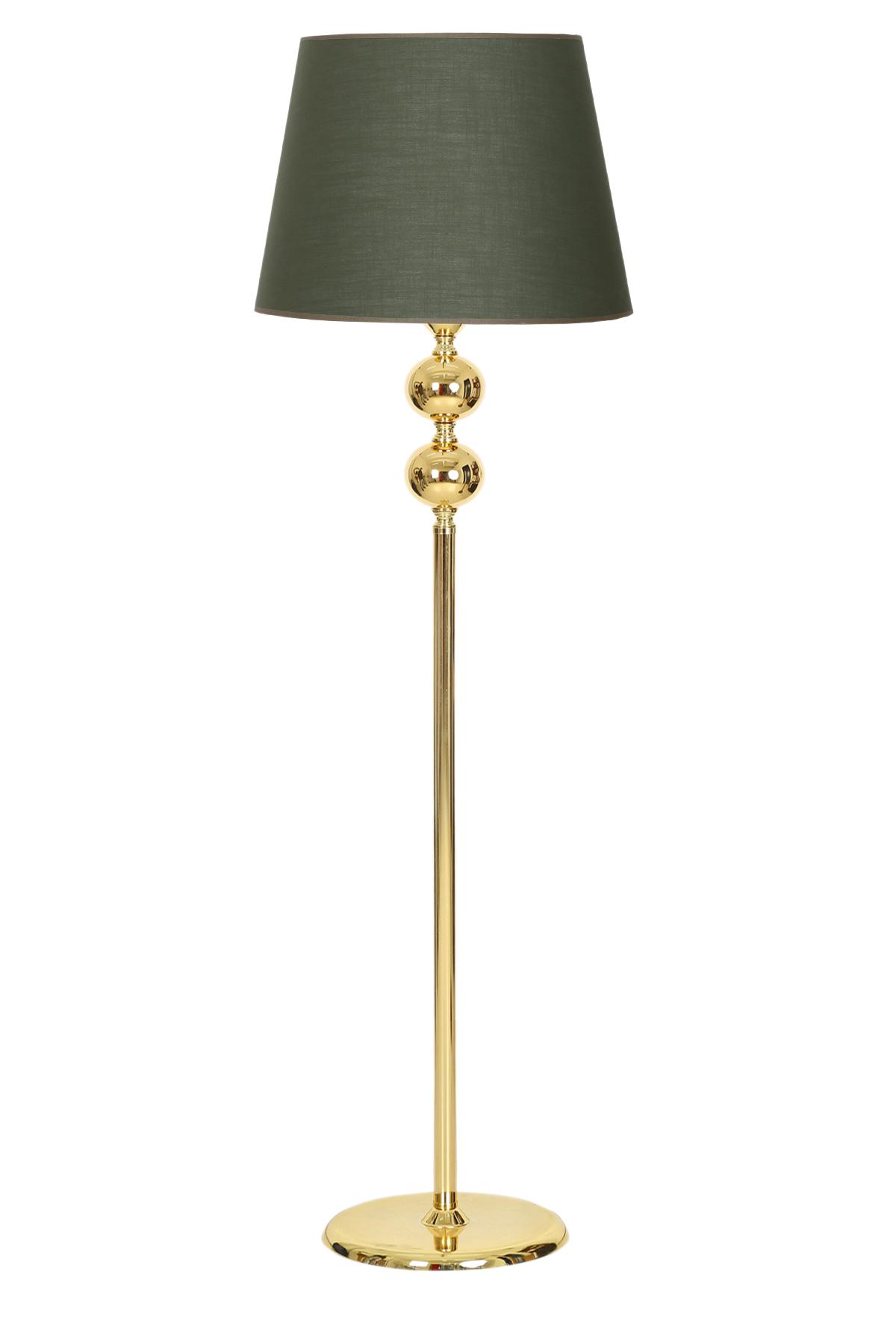 Vinner Gold Kaplama Çift Küre Modern Tekli Metal Tek Ayaklı Şapka Lambader Yeşil
