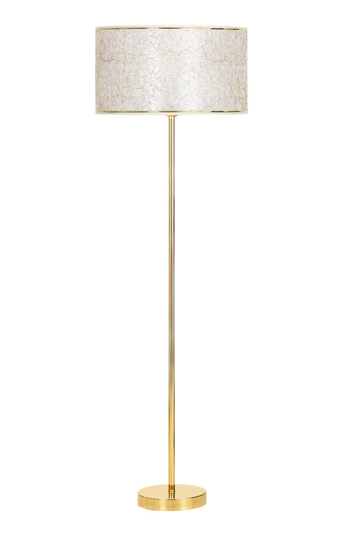 Vinner Conic Modern Tekli Metal Tek Ayaklı Silindir Lambader Gold - Sarı