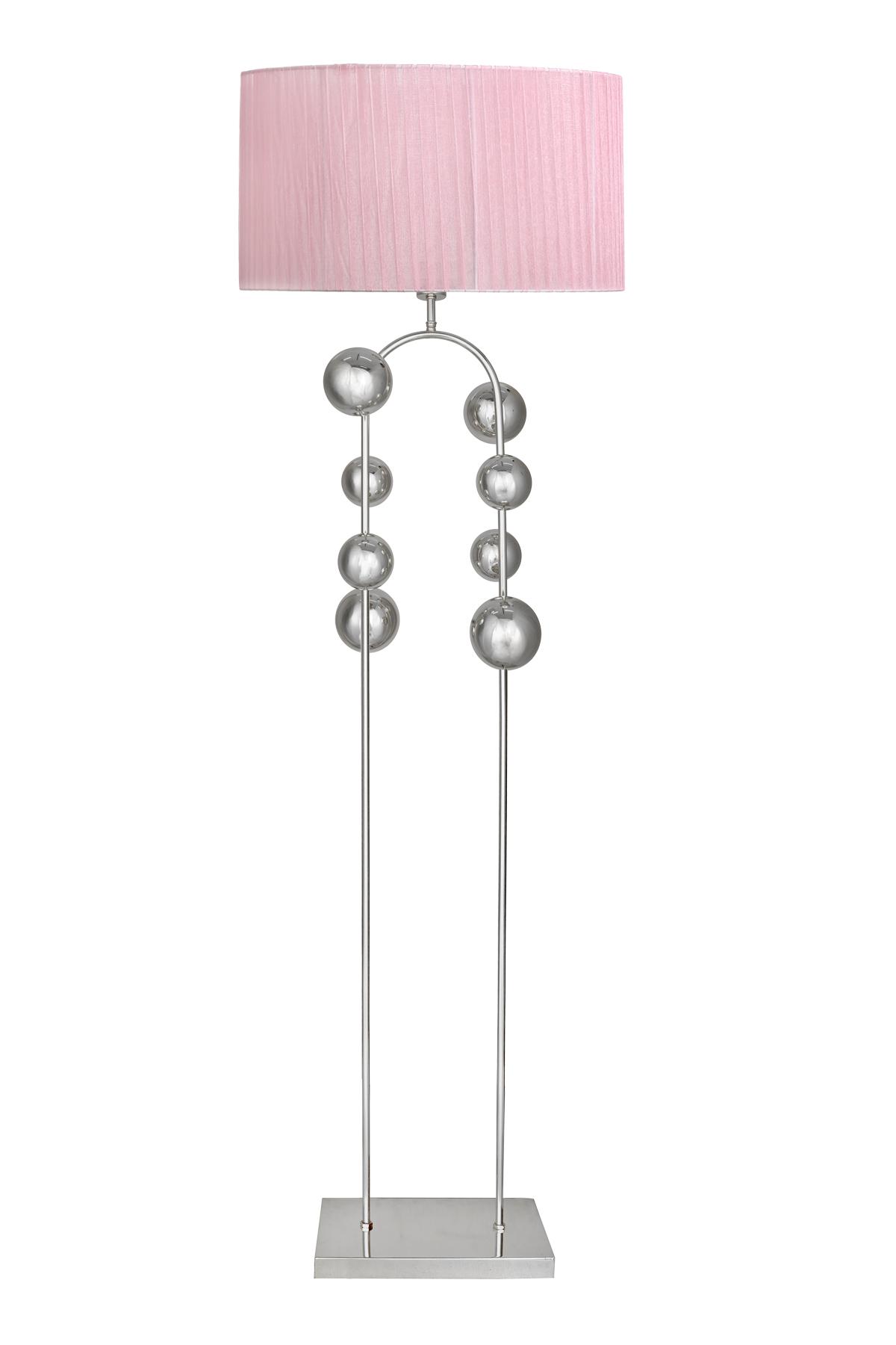 Vinner Modern Tekli Metal Tek Ayaklı Silindir Lambader Pembe