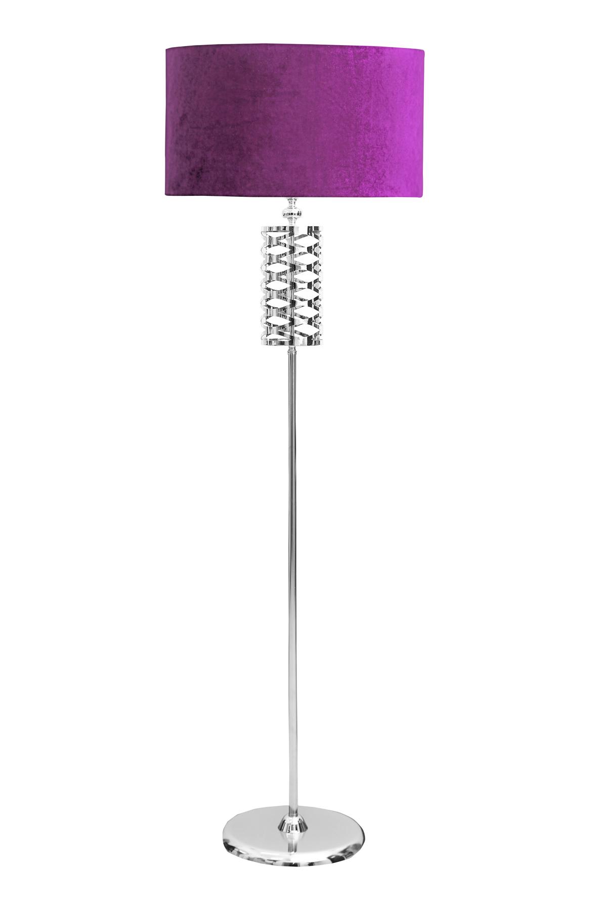 Vinner Laser 5706 Klasik Tekli Metal Tek Ayaklı Silindir Lambader Mor