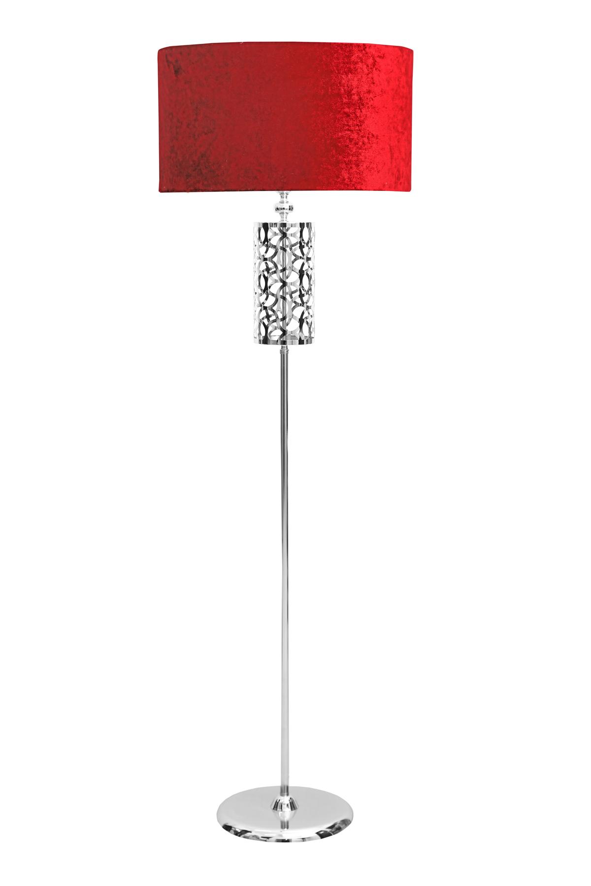 Vinner Laser 5707 Modern Tekli Metal Tek Ayaklı Silindir Lambader Kırmızı