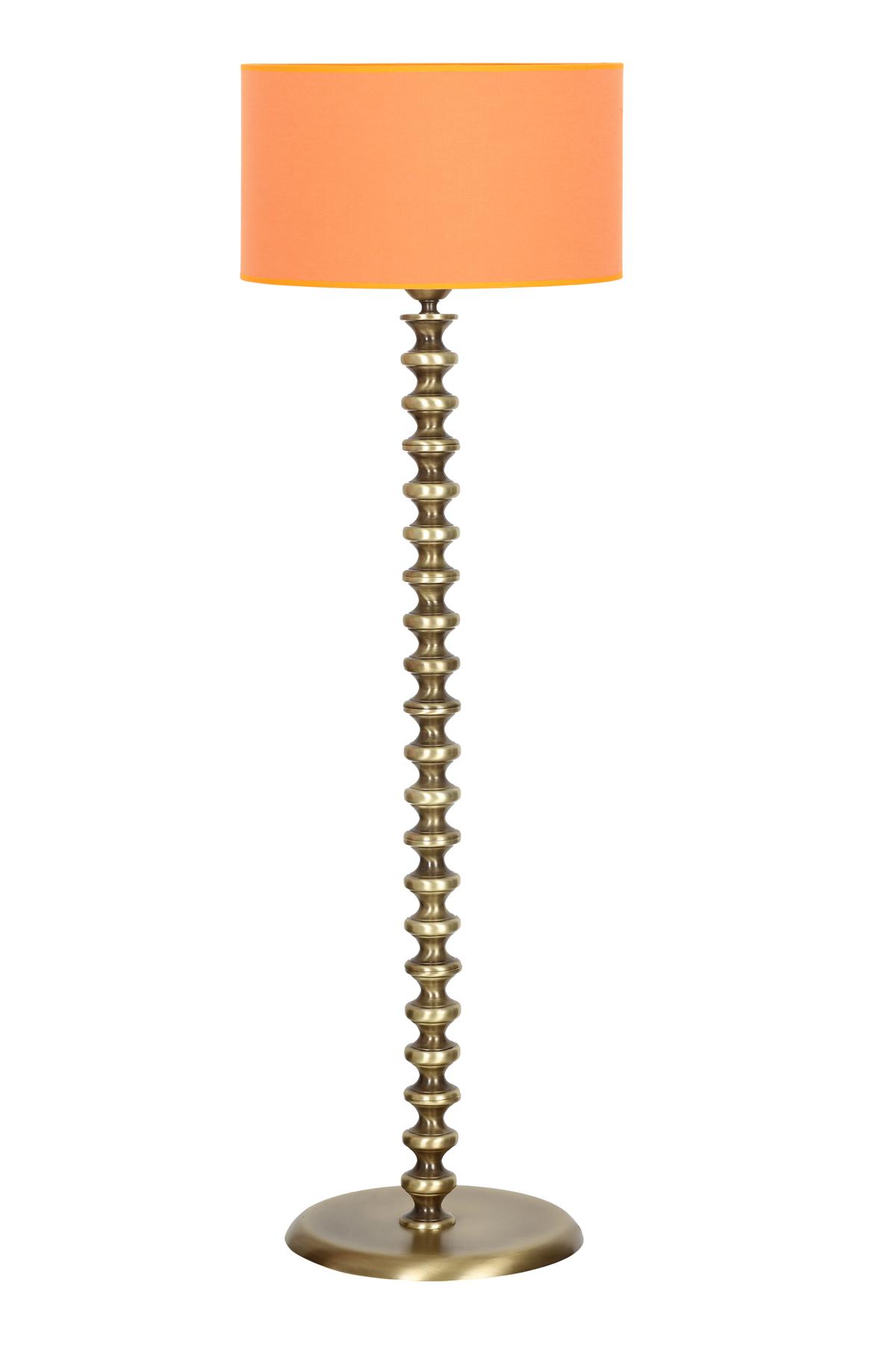 Vinner Jasmine Series 5802 Eskitme Tekli Metal Tek Ayaklı Silindir Lambader Turuncu