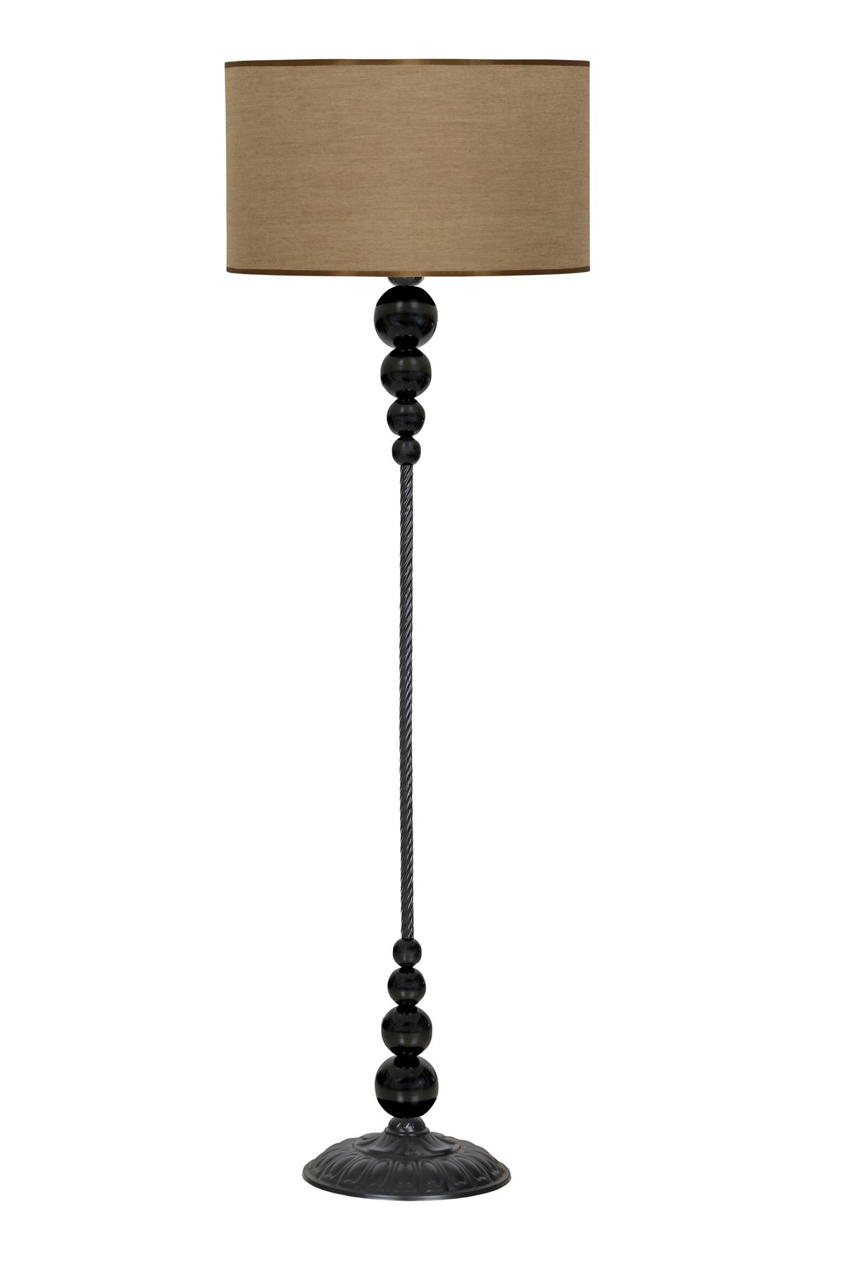 Vinner Caracas Modern Tekli Metal Tek Ayaklı Silindir Lambader Kahverengi