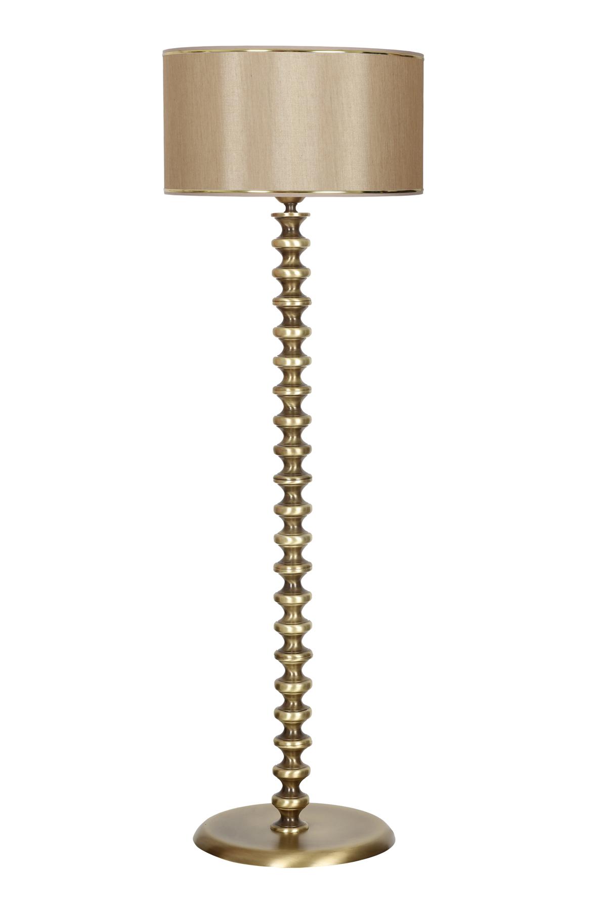 Vinner Jasmine Series 5802 Eskitme Tekli Metal Tek Ayaklı Silindir Lambader Vizon