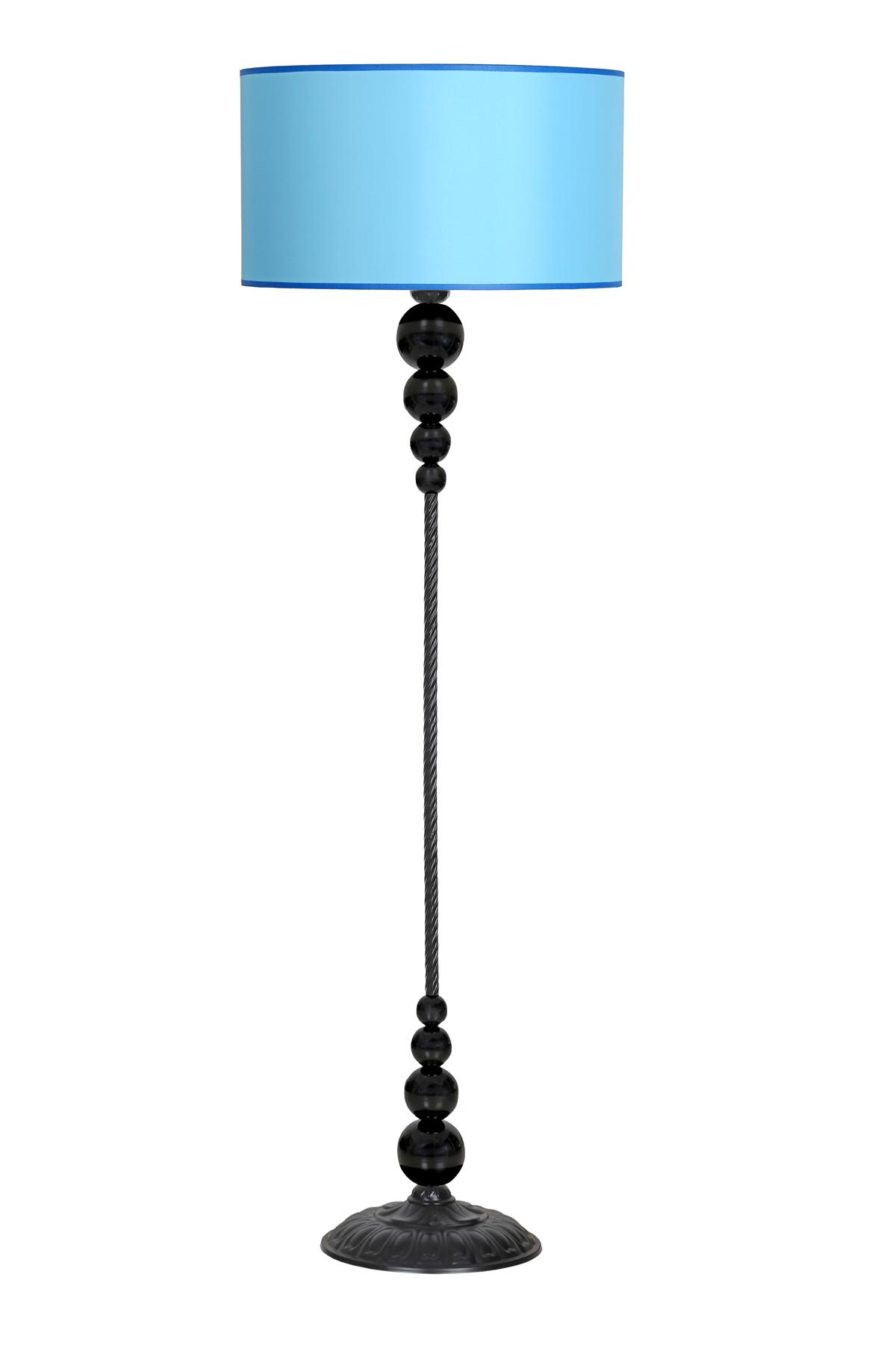 Vinner Caracas Modern Tekli Metal Tek Ayaklı Silindir Lambader Turkuaz
