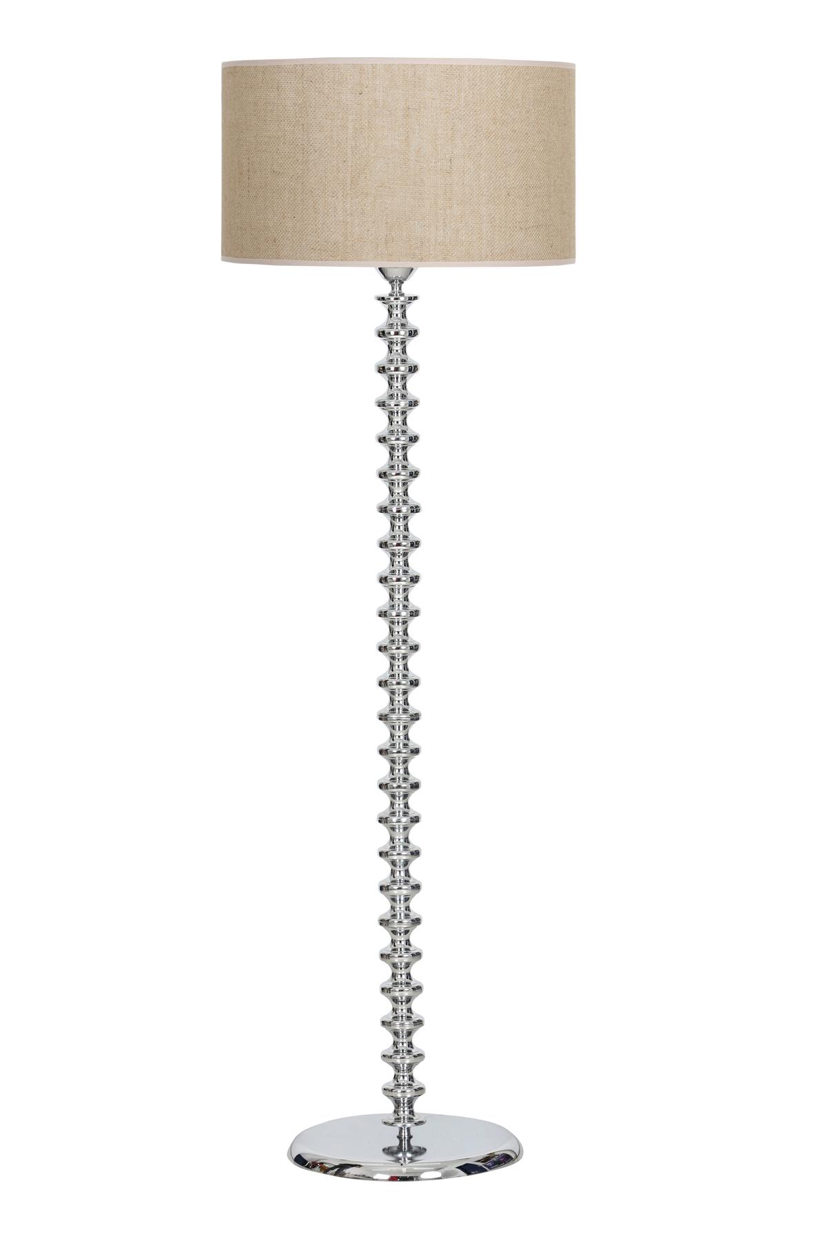 Vinner Jasmine Series LM-5803 Modern Tekli Metal Tek Ayaklı Silindir Lambader Açık Kahverengi