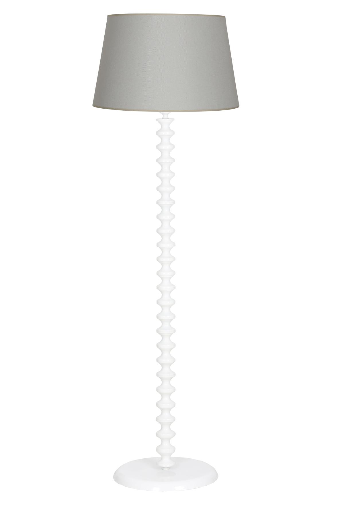Vinner Jasmine Series LM-5804 Modern Tekli Metal Tek Ayaklı Şapka Lambader Gri
